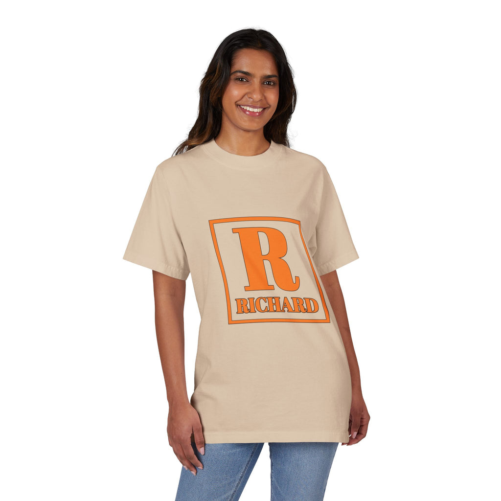 Richard Monogram T-Shirt — Vintage Block R Initial Tee