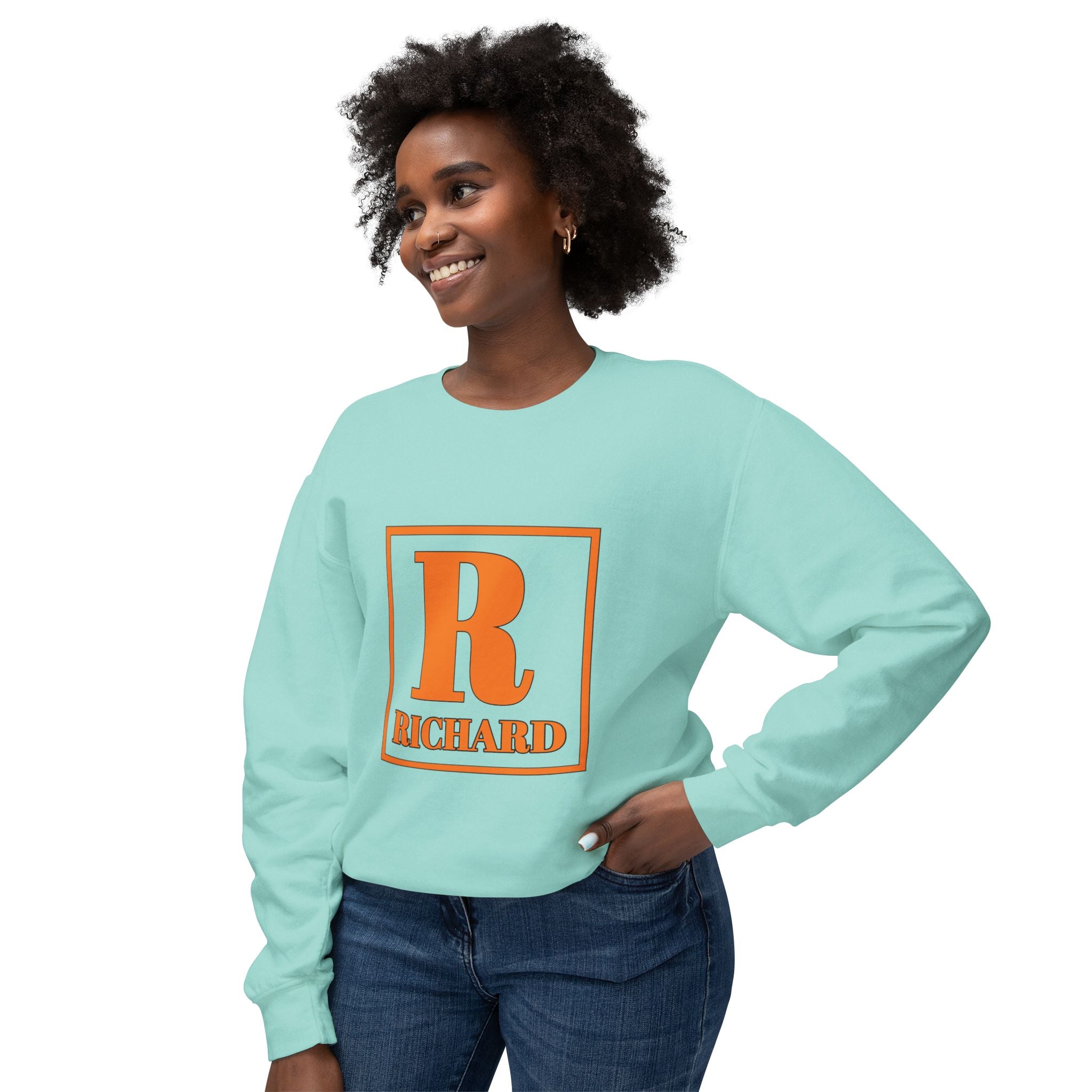Richard Monogram Crewneck Sweatshirt — Personalized Initial R Pullover