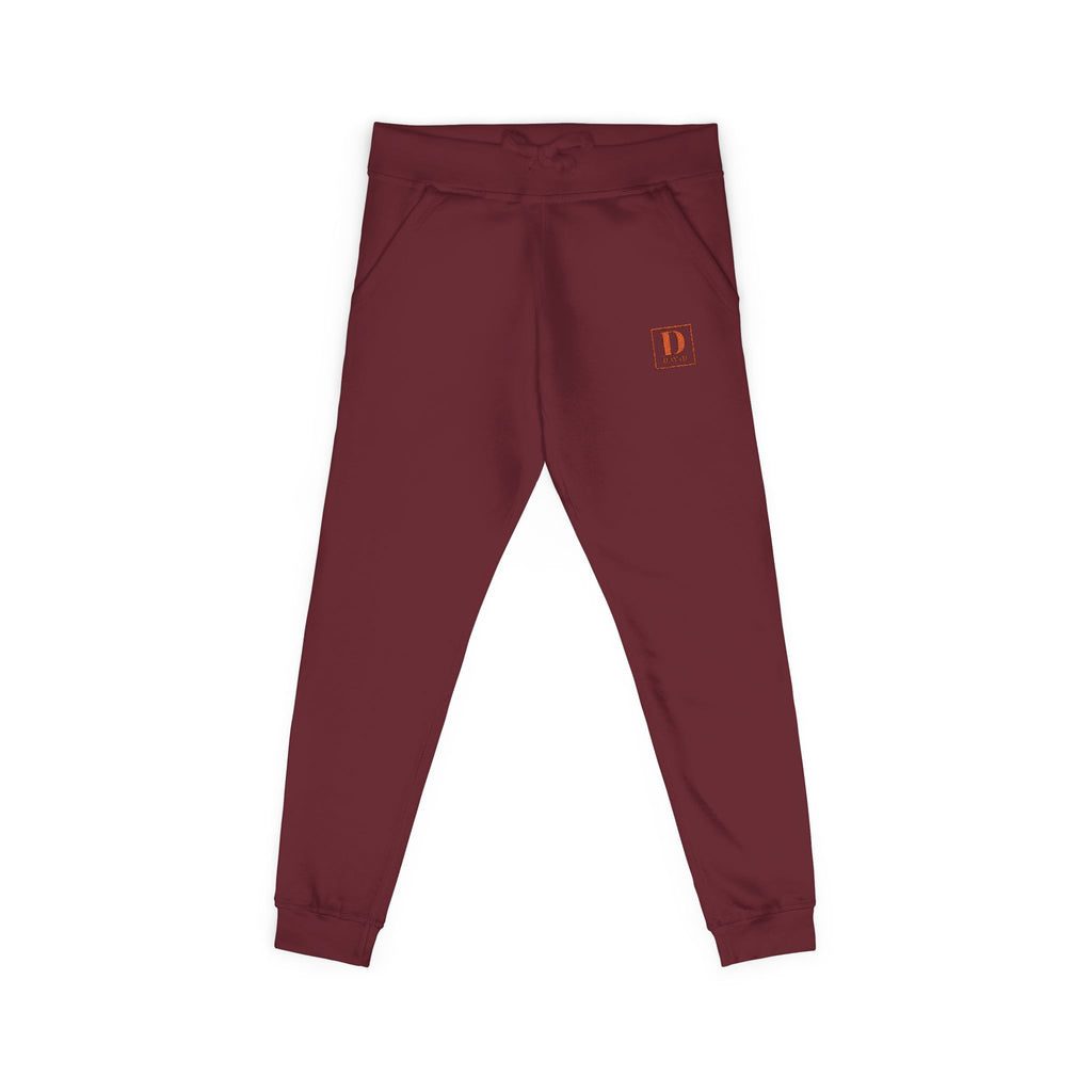 Embroidered Minimal Logo Fleece Sweatpants — Cozy Casual Lounge Joggers