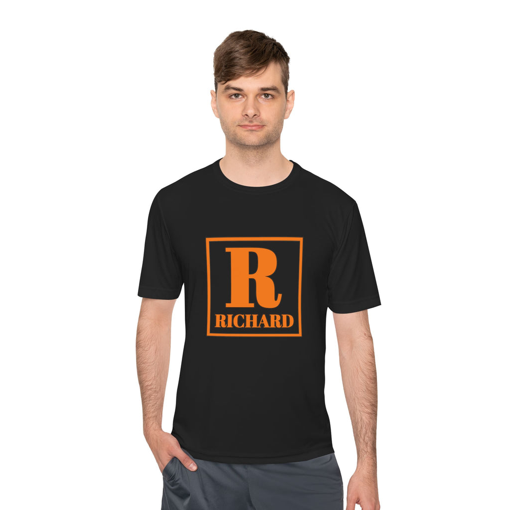 Personalized 'R Richard' Initial Tee — Retro Monogram Moisture-Wicking Shirt