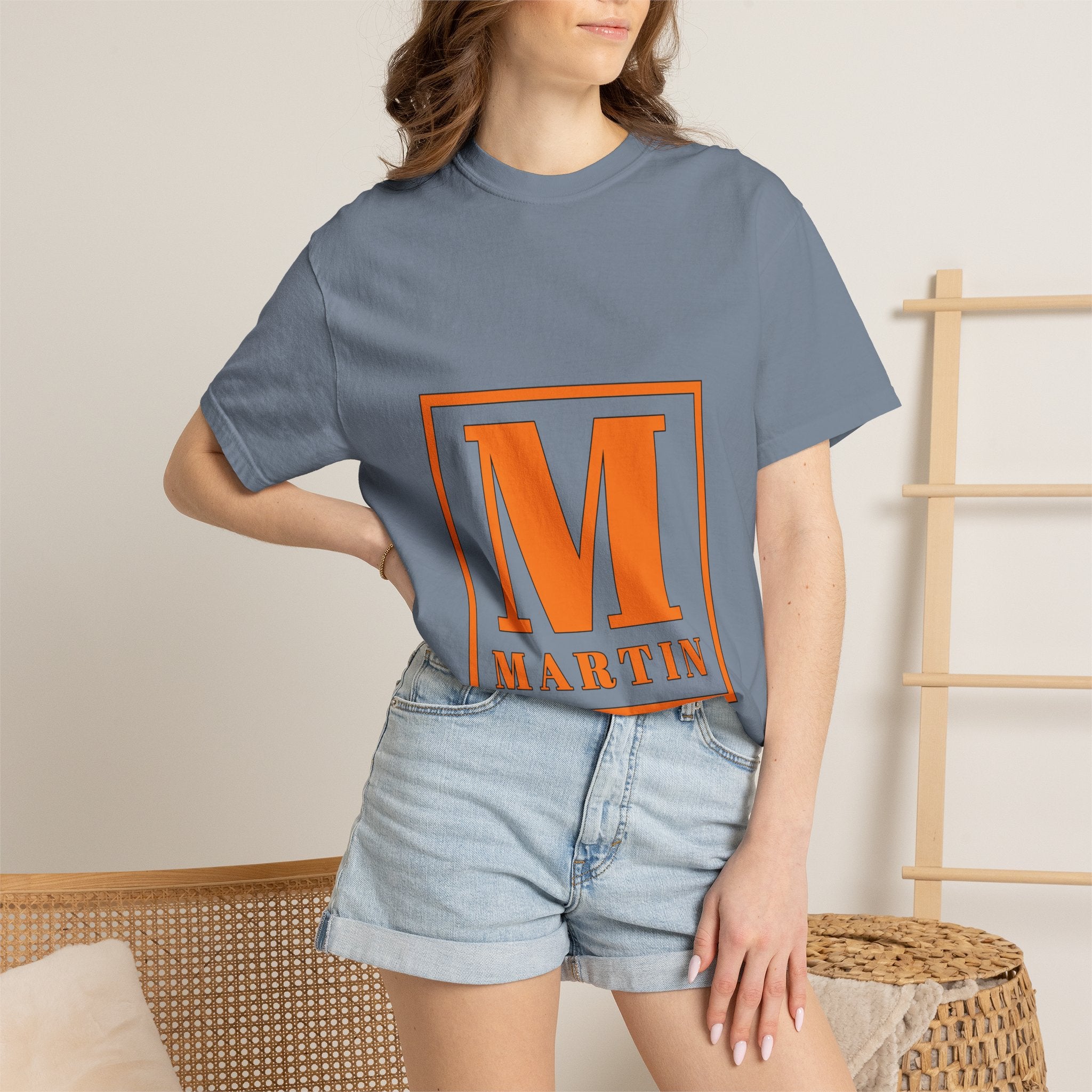 Martin Monogram T-Shirt — Personalized Initial 'M' Block Logo Tee