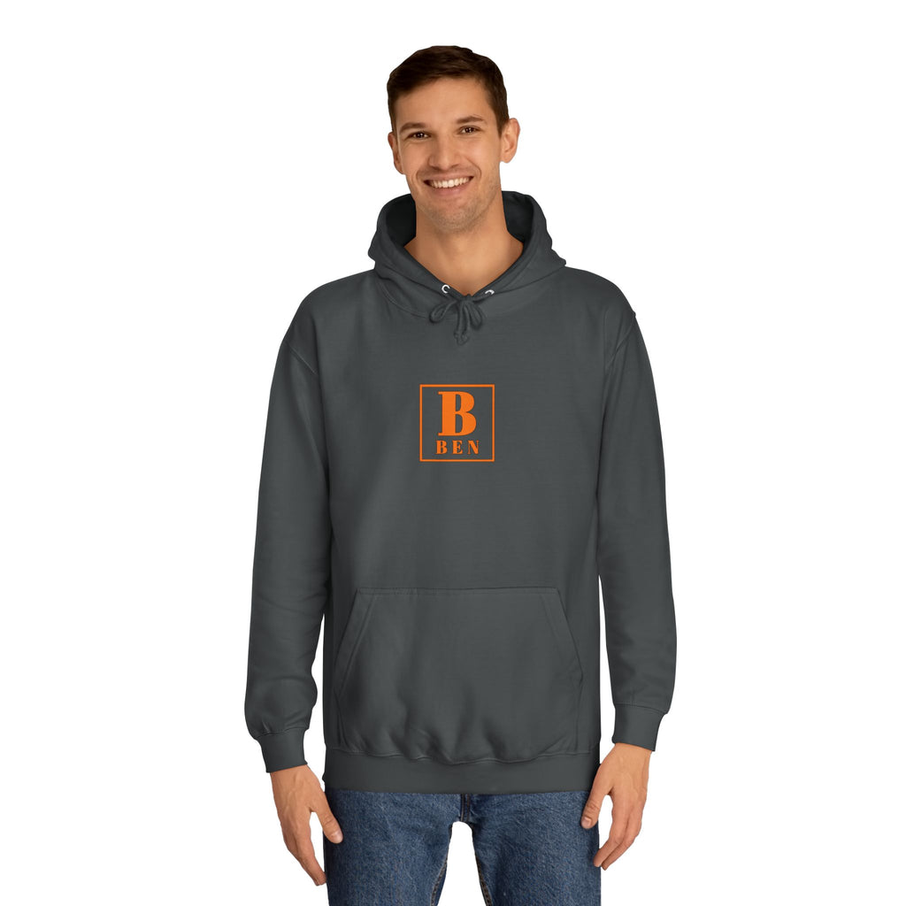 Initial Monogram Hoodie — Custom 'B BEN' College-Style Pullover