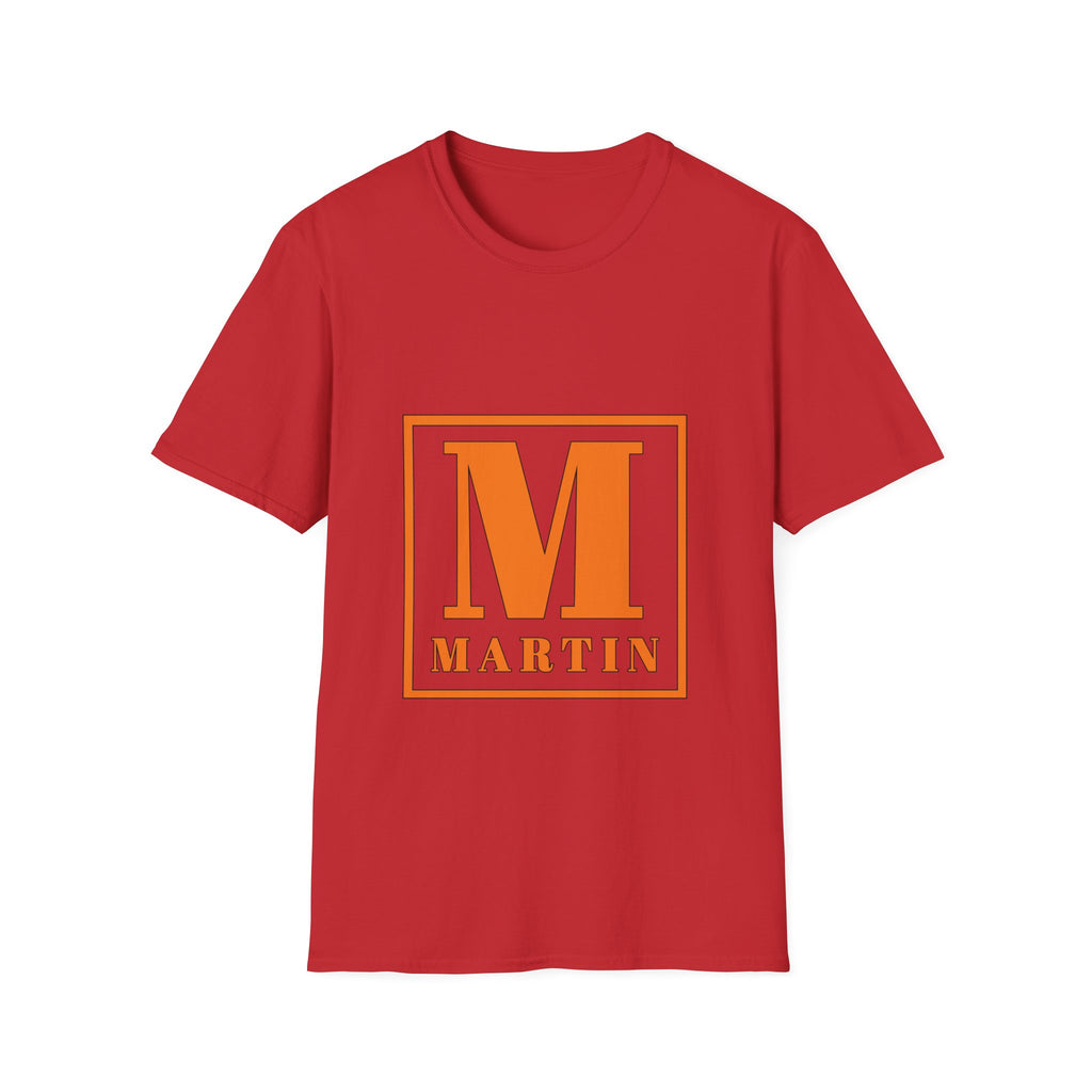 Monogram M Martin T‑Shirt — Orange Block Initial Tee