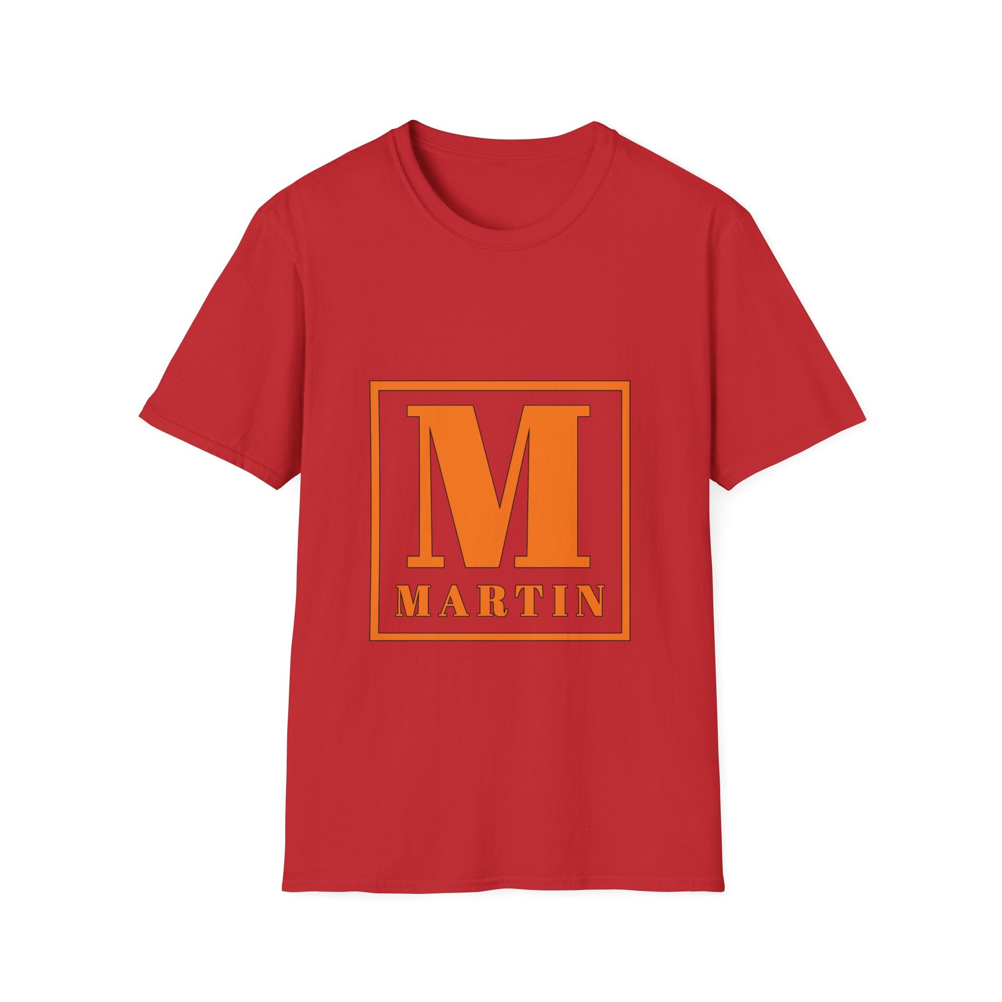 Monogram M Martin T‑Shirt — Orange Block Initial Tee