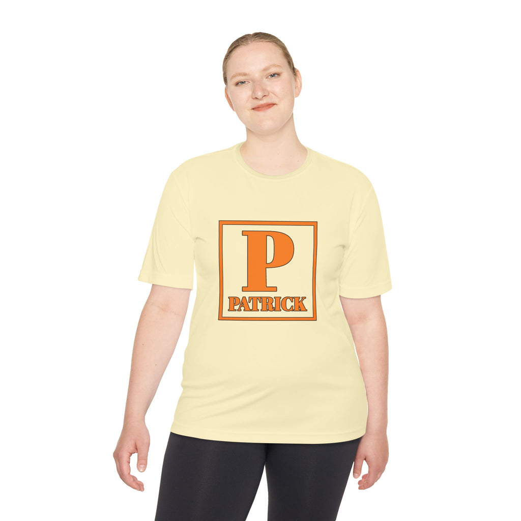 Patrick Monogram Tee — Orange Block Initial Shirt