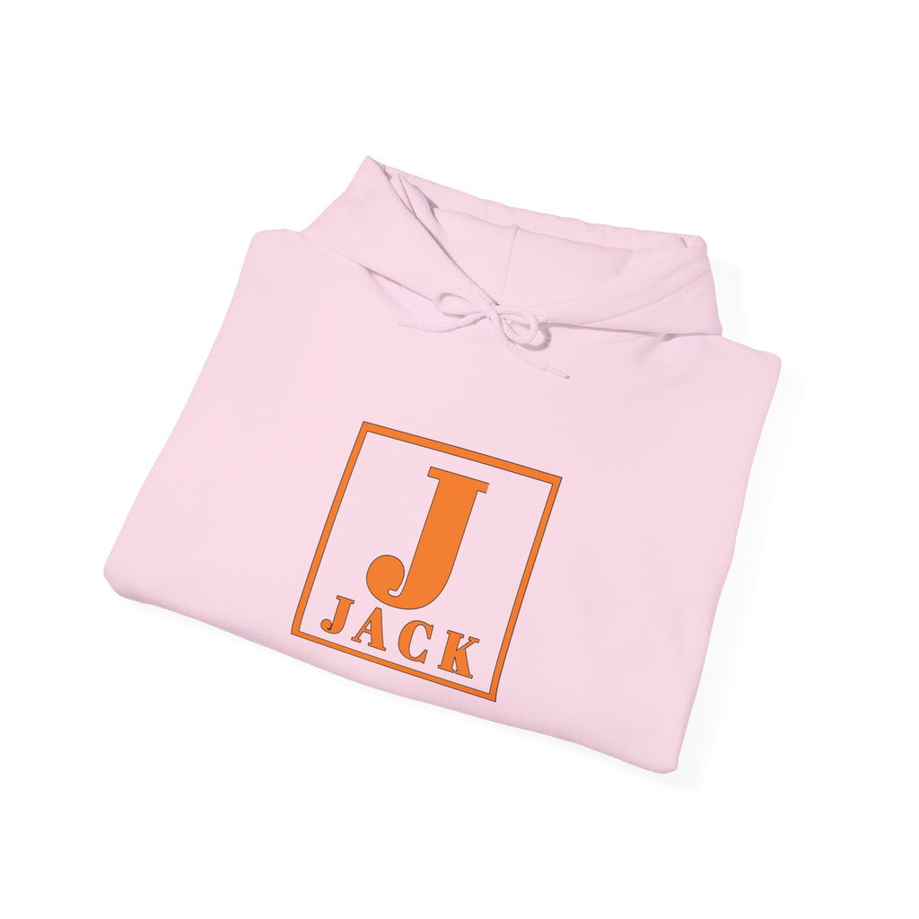 Personalized Initial Hoodie - Orange 'J' Jack Monogram Pullover
