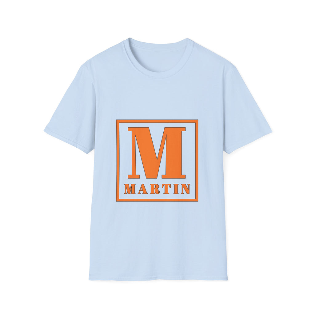 Monogram M Martin T‑Shirt — Orange Block Initial Tee