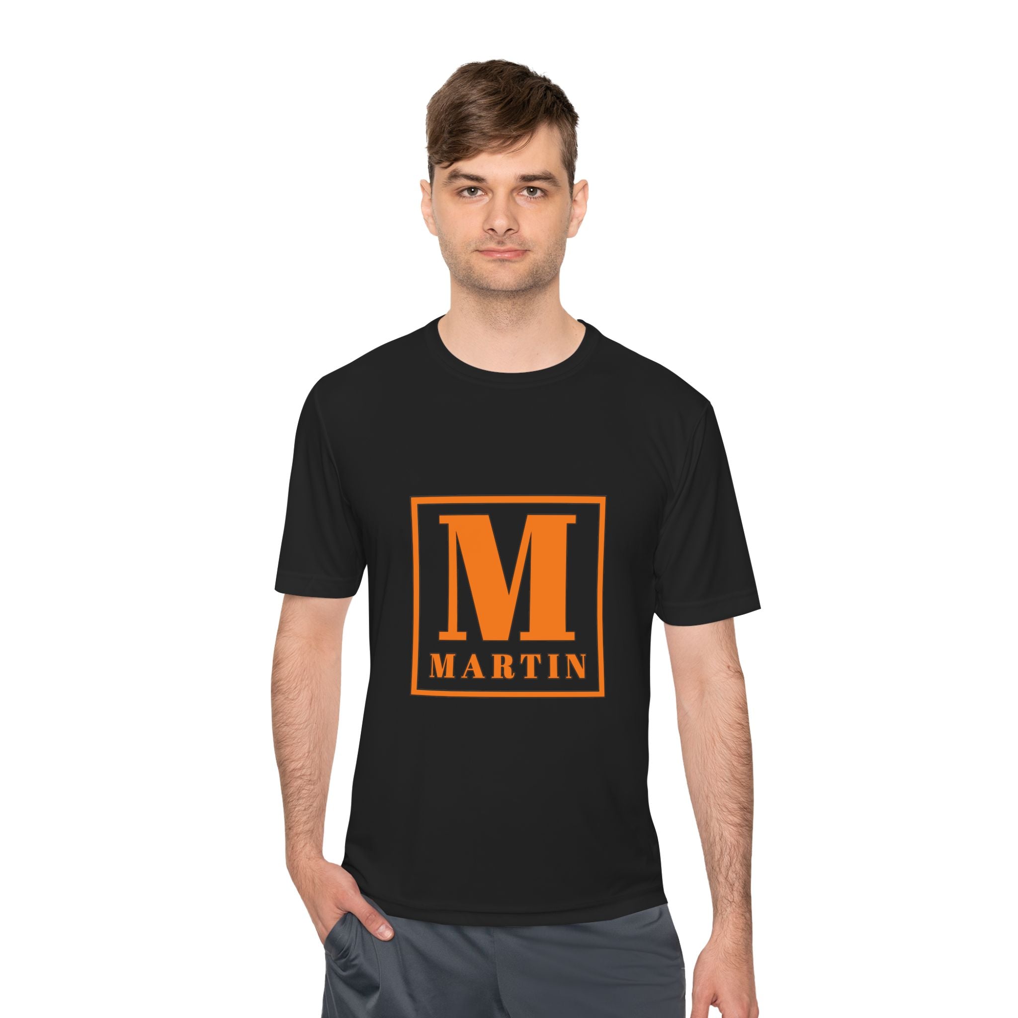 Personalized 'M' Monogram Tee — Martin Initial Square Graphic