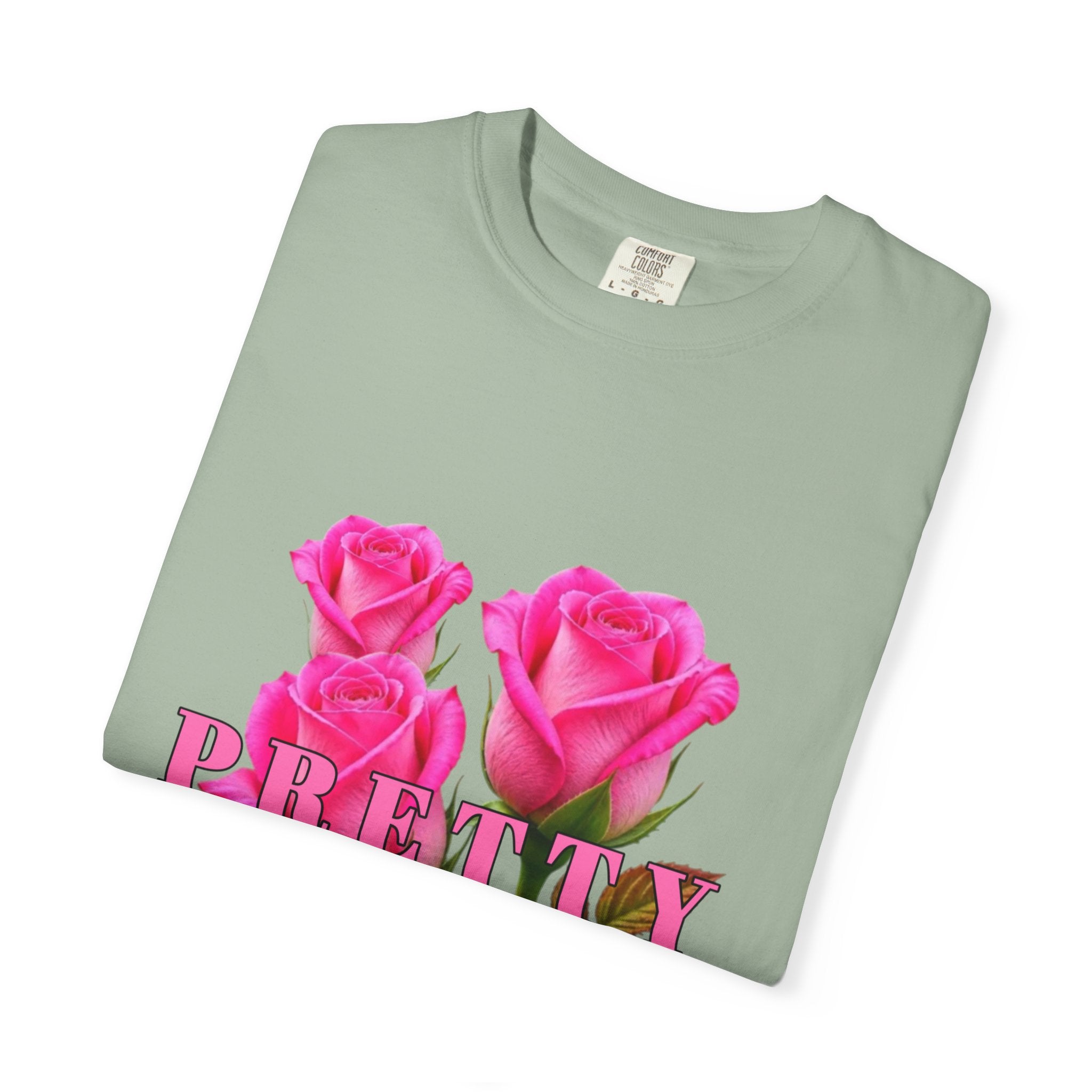 Pretty Lady T-Shirt — Pink Rose Graphic Tee