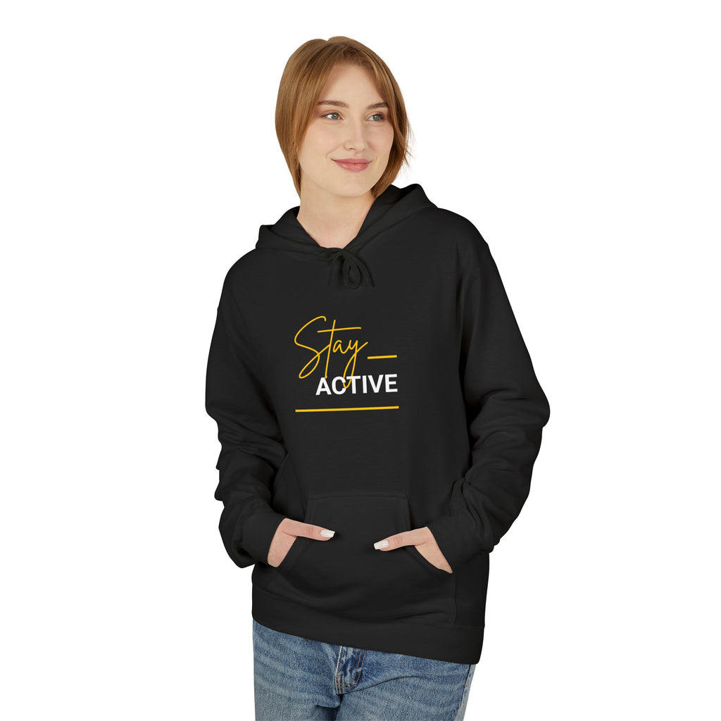 Stay Golden Hoodie — Minimal Script Graphic Casual Pullover