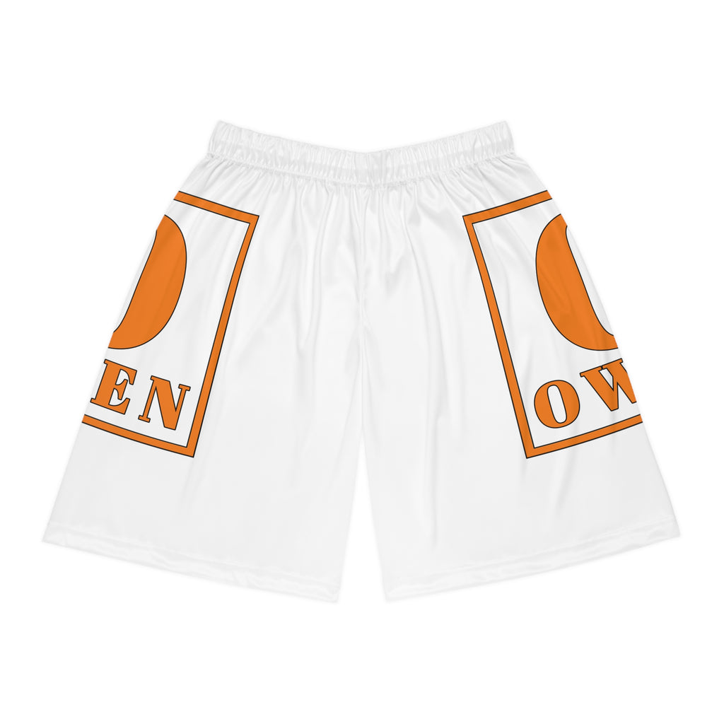 Orange Moon Basketball Shorts — All-Over Print Athletic Shorts