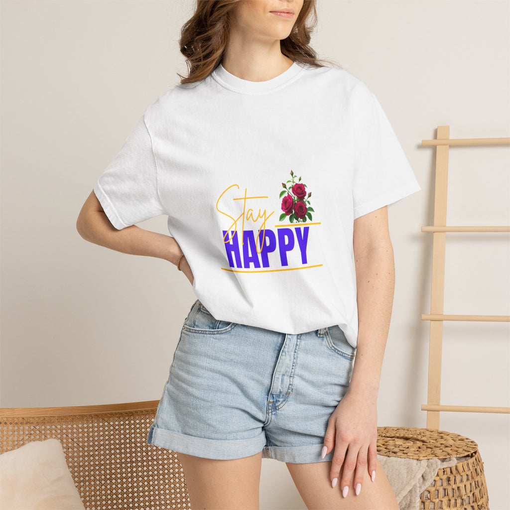 Stay Happy Floral T-Shirt