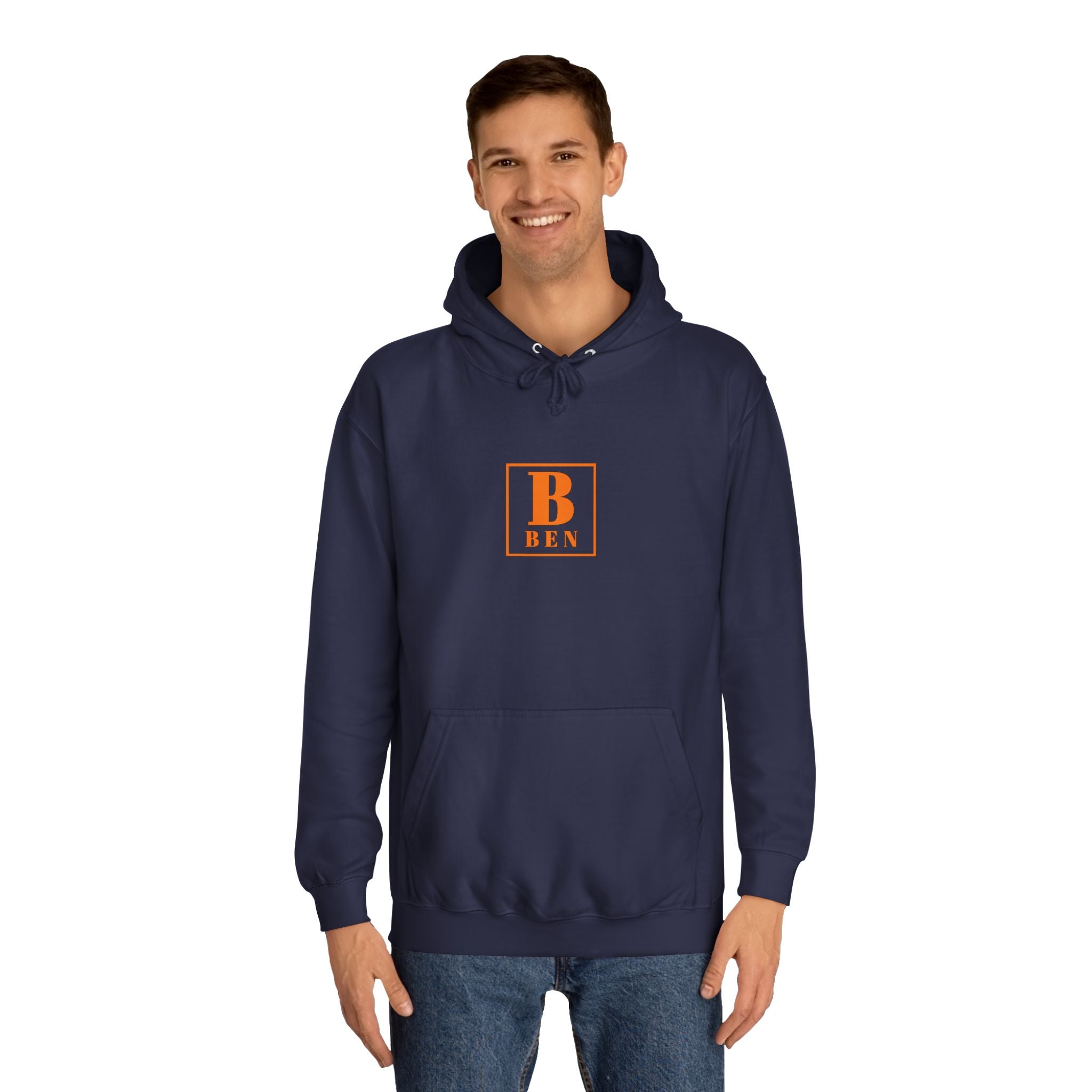 Initial Monogram Hoodie — Custom 'B BEN' College-Style Pullover