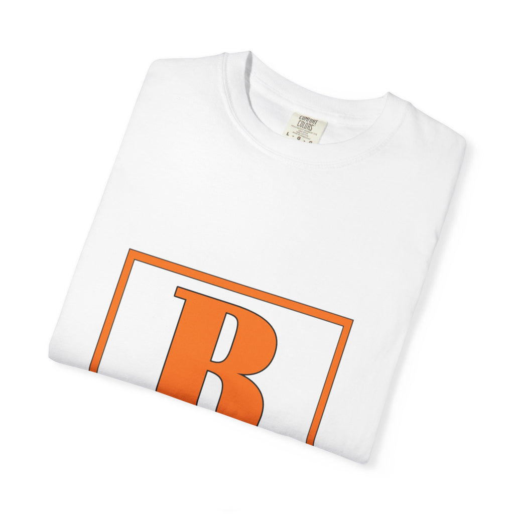 Ben Monogram T-Shirt — Orange Block Initial Tee