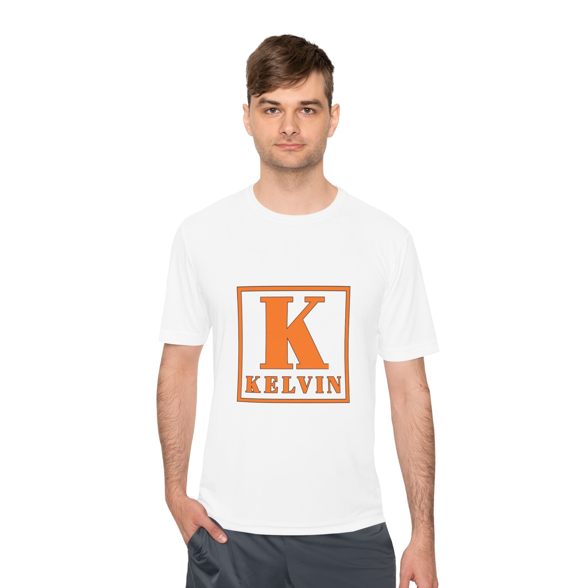Kelvin Monogram Tee — Orange Block K Personalized T-Shirt