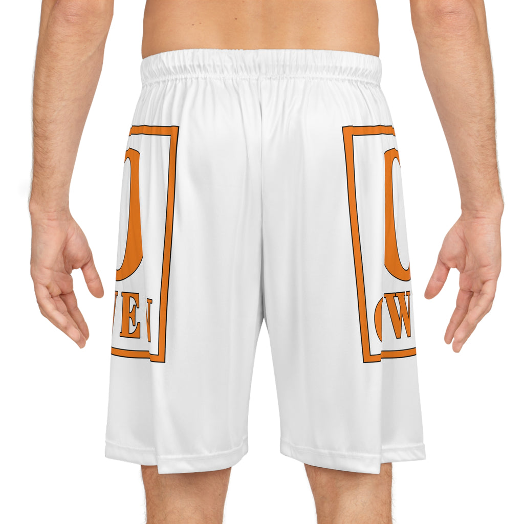 Orange Moon Basketball Shorts — All-Over Print Athletic Shorts