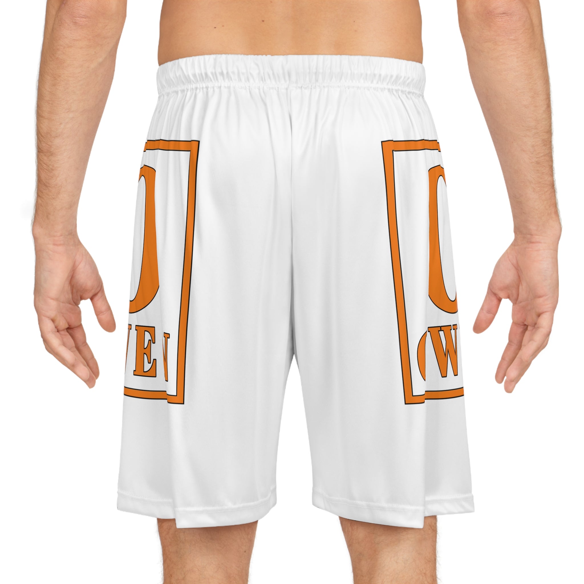 Orange Moon Basketball Shorts — All-Over Print Athletic Shorts