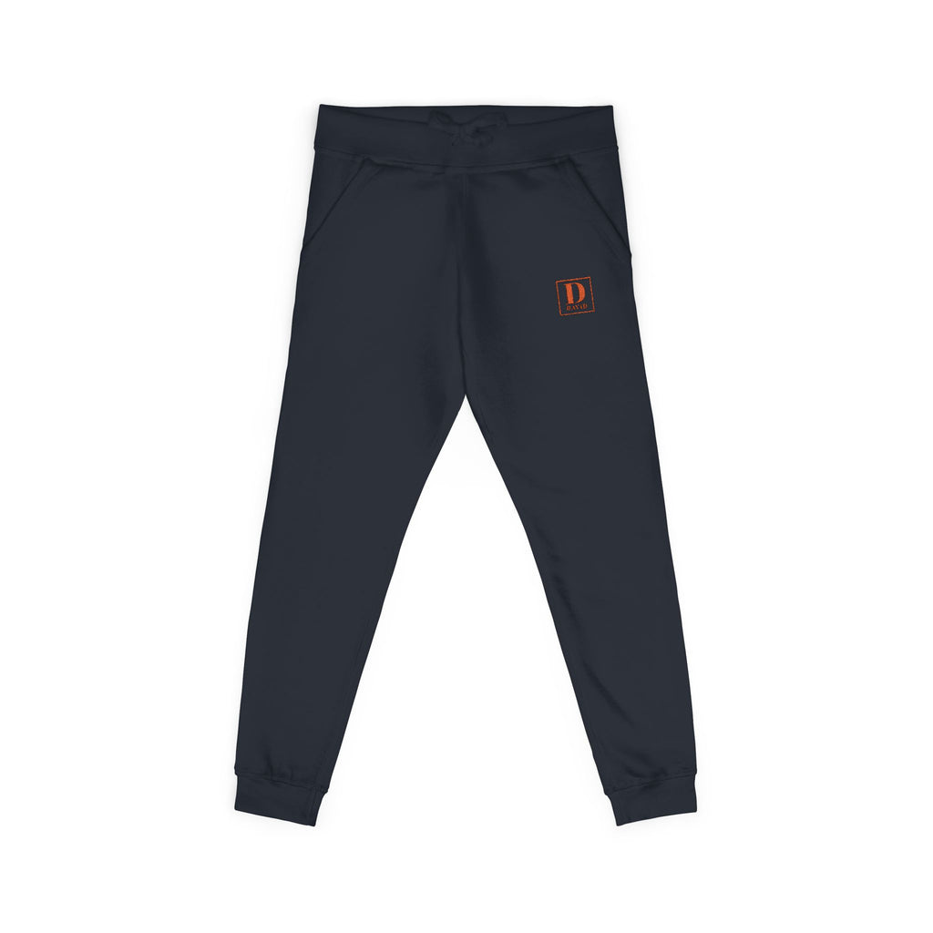 Embroidered Minimal Logo Fleece Sweatpants — Cozy Casual Lounge Joggers