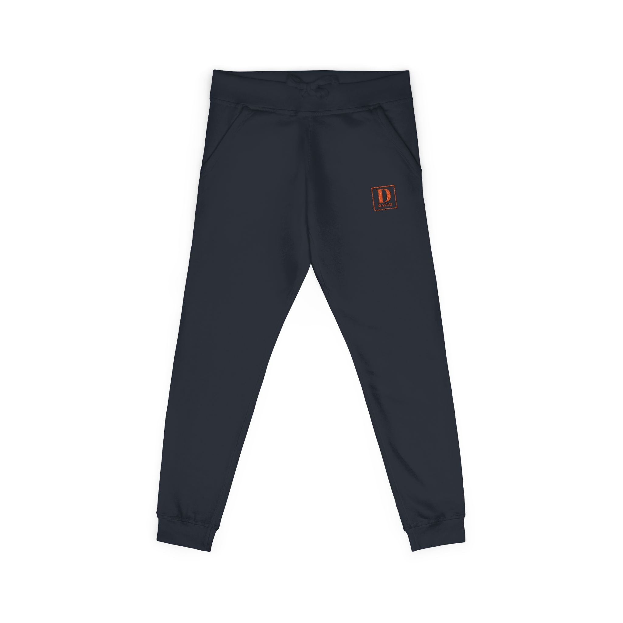 Embroidered Minimal Logo Fleece Sweatpants — Cozy Casual Lounge Joggers