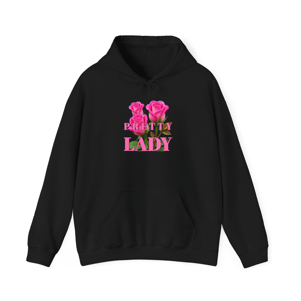 Pink Rose "Brunch Lady" Hoodie — Floral Feminine Casual Pullover