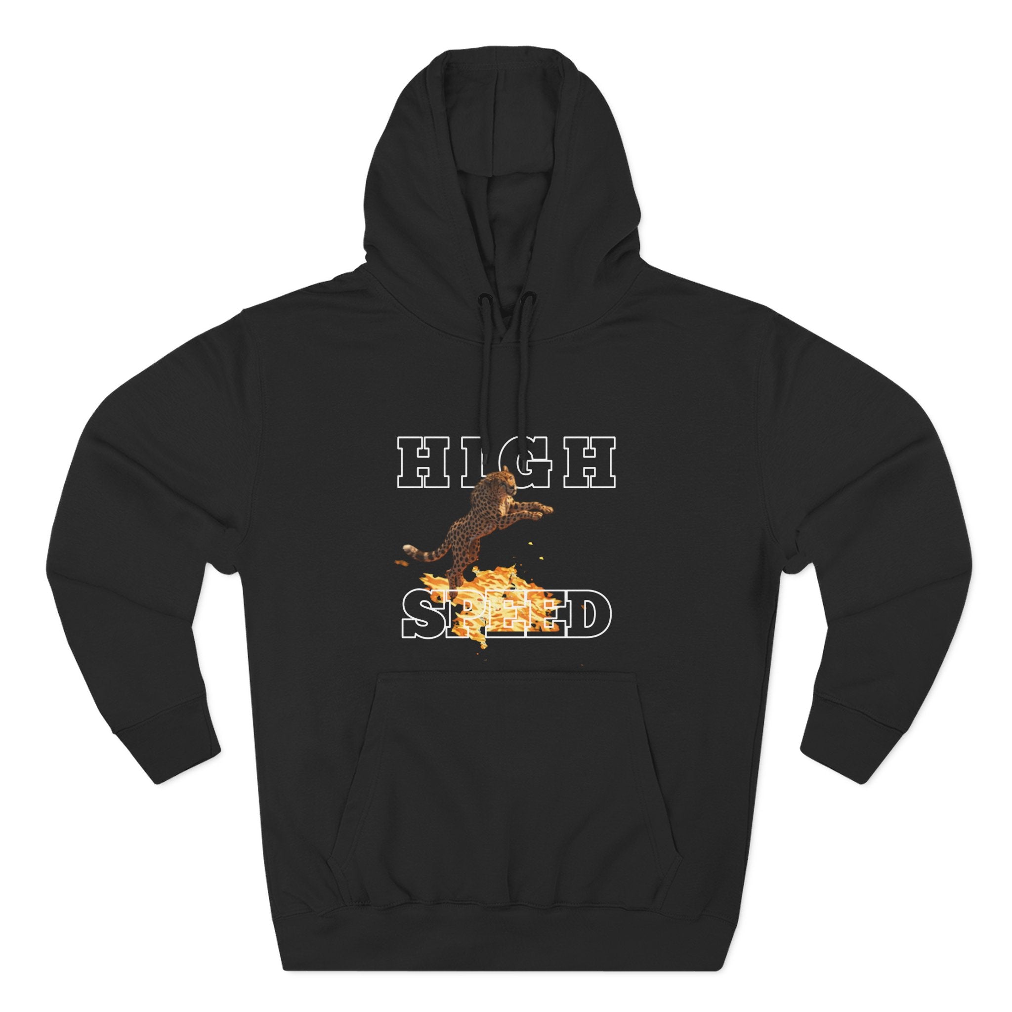 High Speed Hoodie — Flame Skateboard Graphic Fleece Hoodie