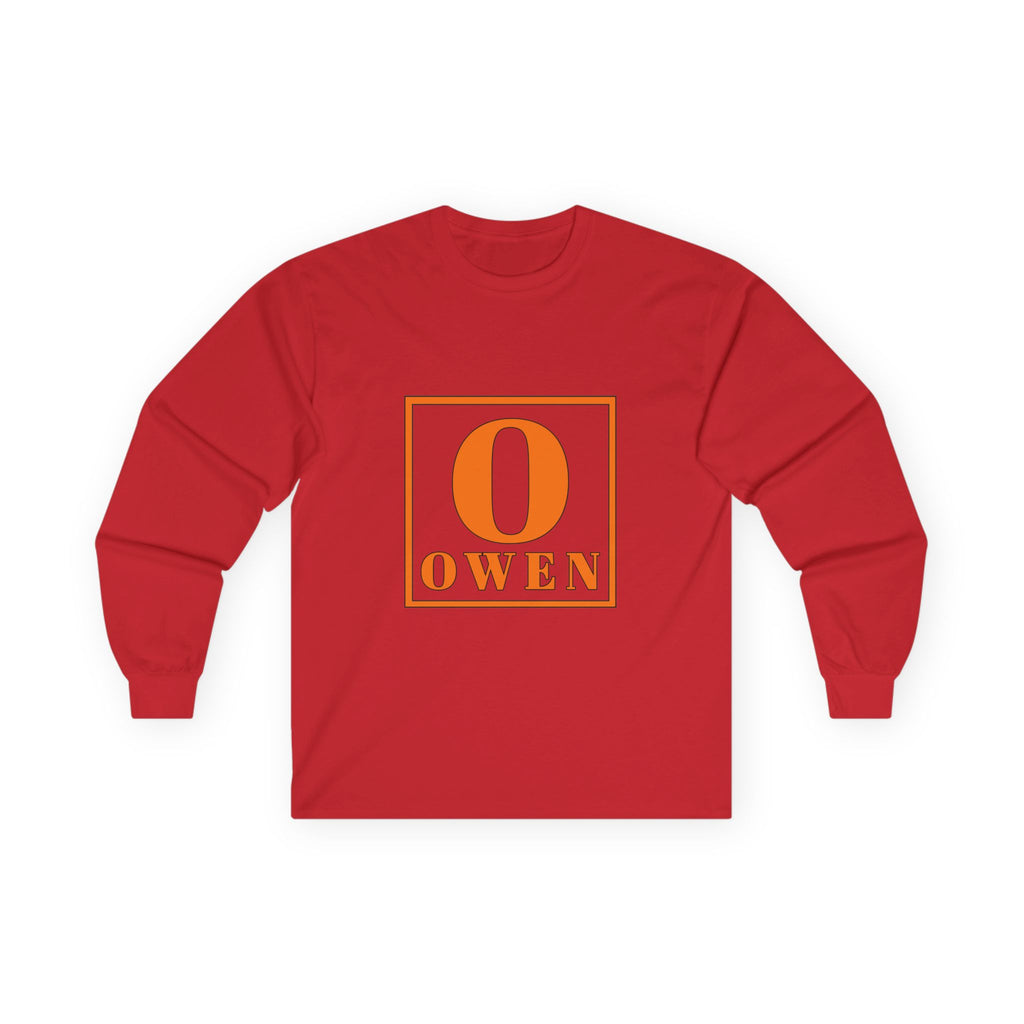 Owen Monogram Long Sleeve Tee — Personalized Initial 'O' Shirt