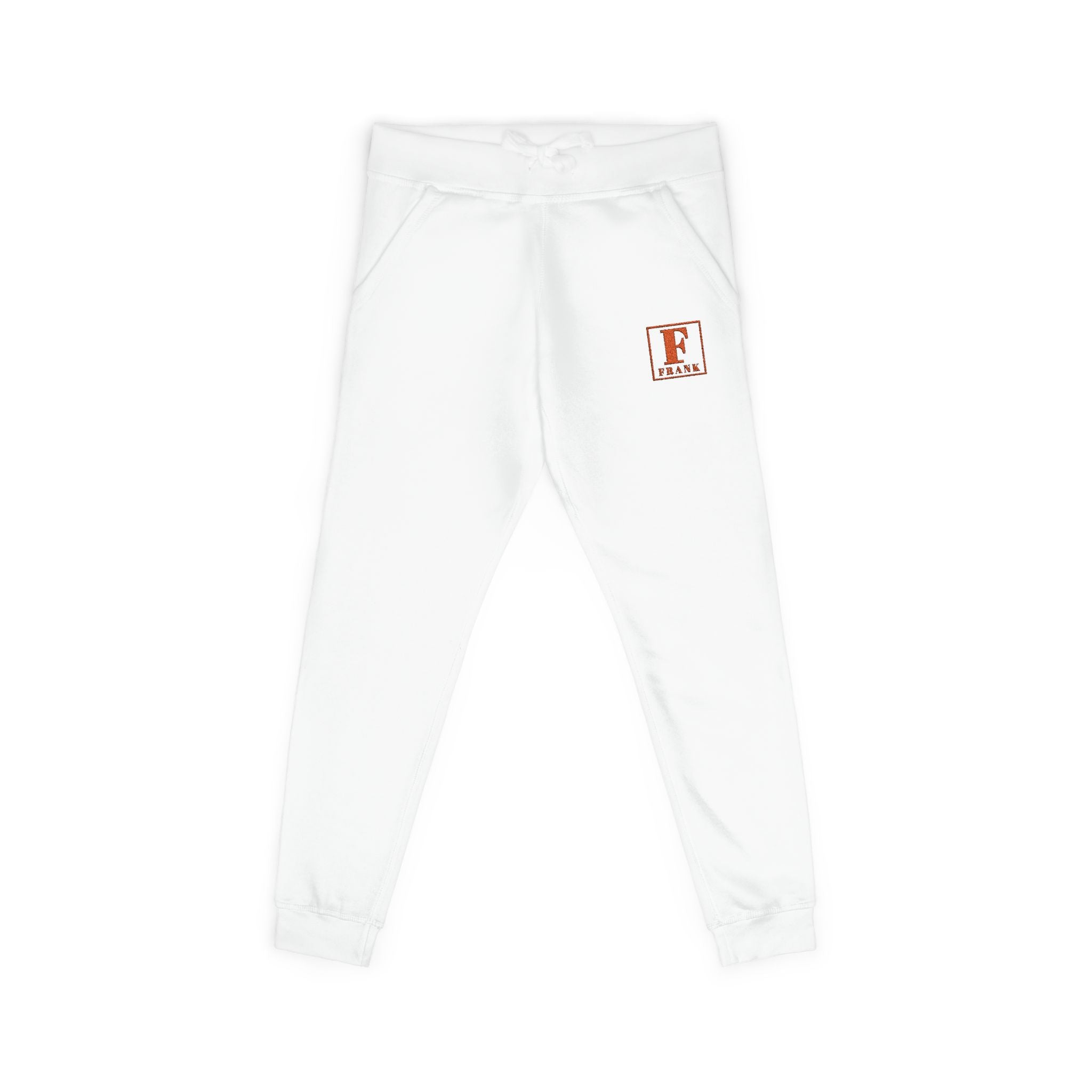 Embroidered Monogram Fleece Sweatpants — Cozy Casual Joggers with 'F' Patch