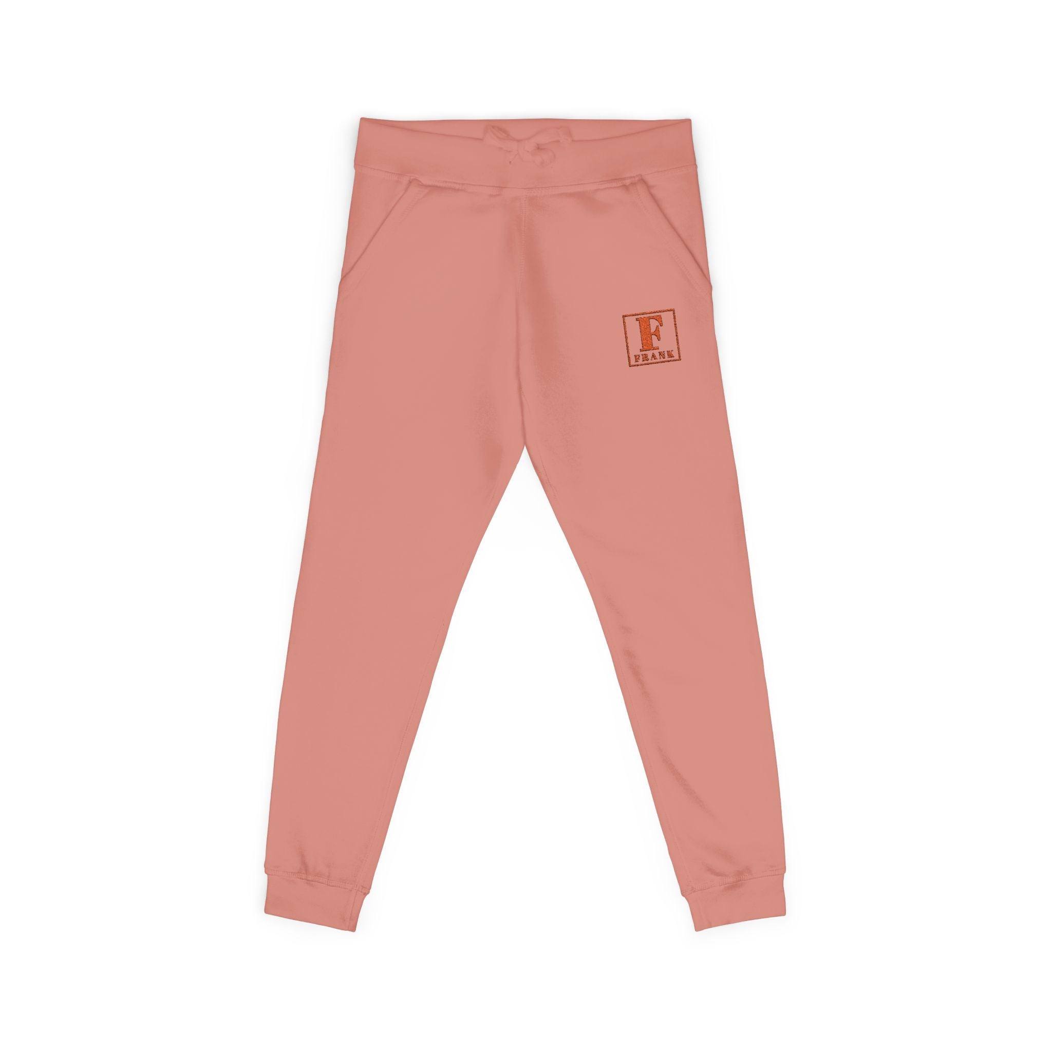 Embroidered Monogram Fleece Sweatpants — Cozy Casual Joggers with 'F' Patch