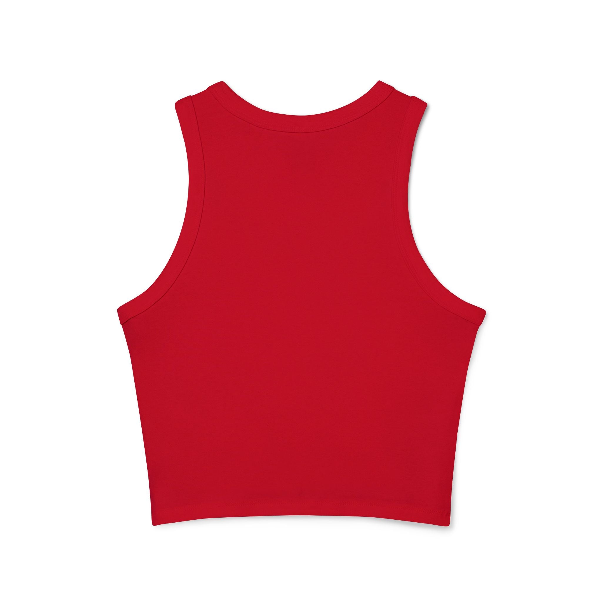 Stay Beautiful Floral Racer Tank Top — Women’s Cropped Micro Rib Tank