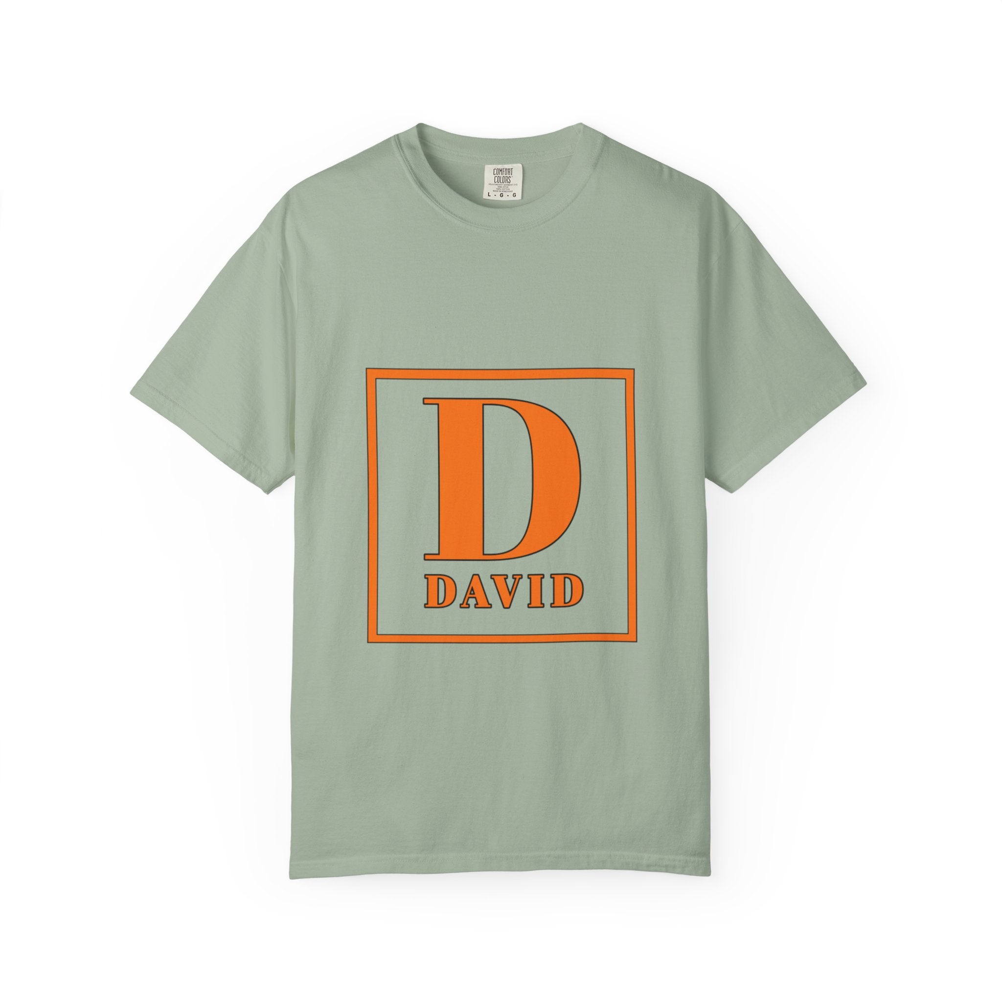 David Monogram T-Shirt — Bold Initial Box Graphic