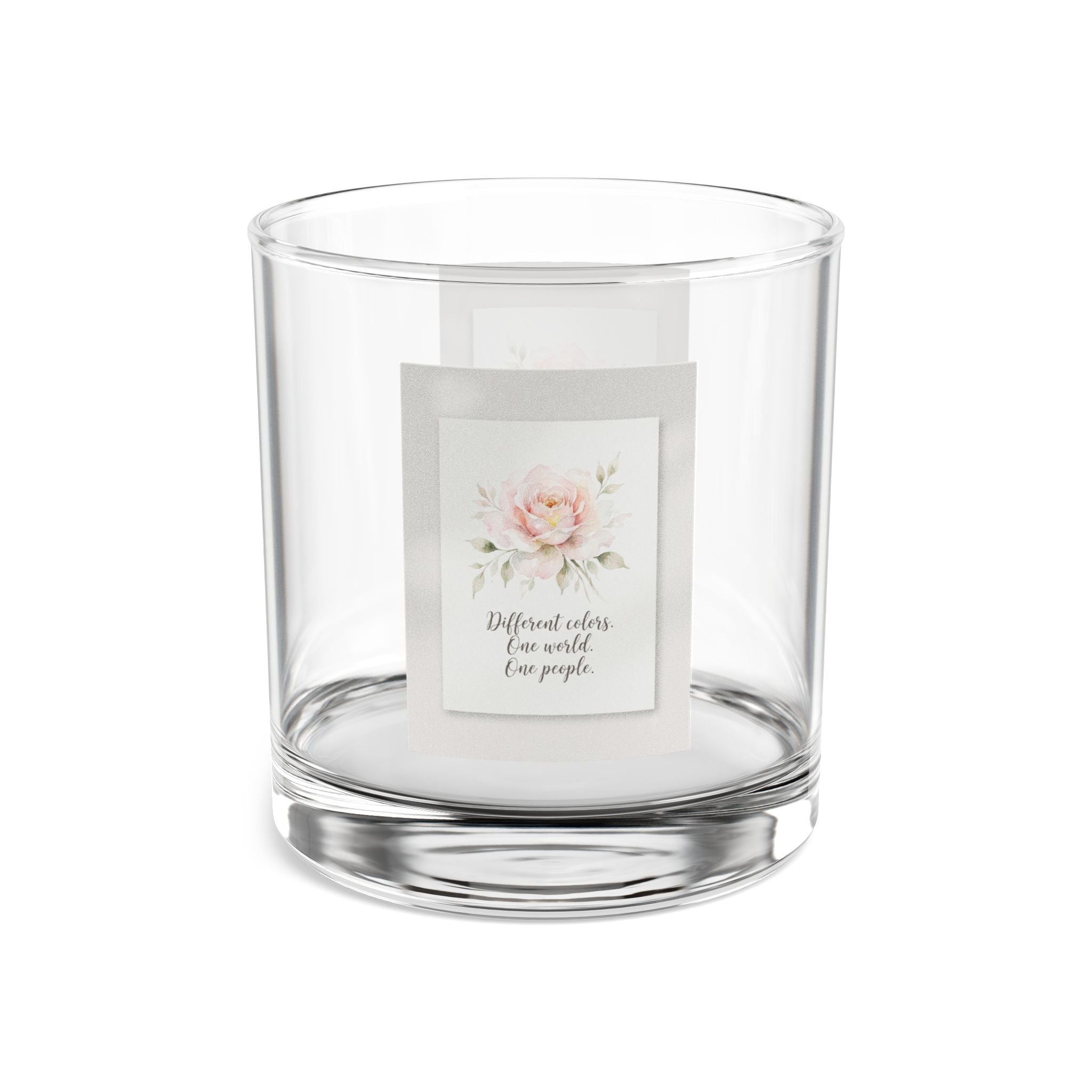 10oz Whiskey Rocks Glass — Floral Quote Barware Gift