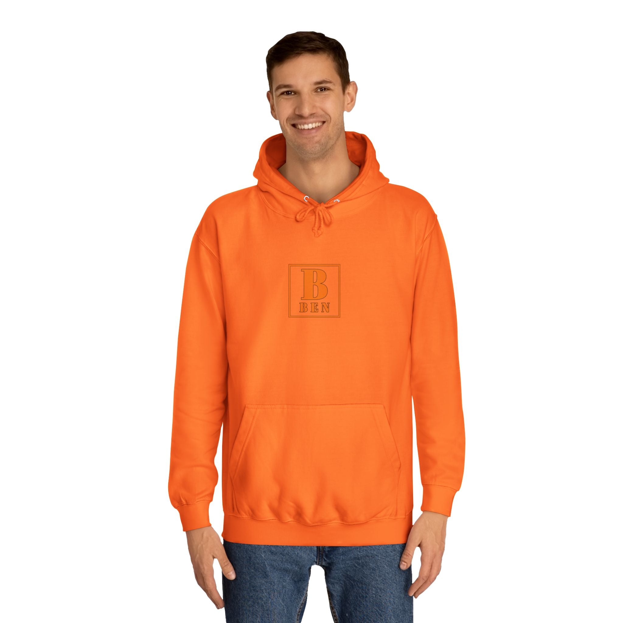 Initial Monogram Hoodie — Custom 'B BEN' College-Style Pullover