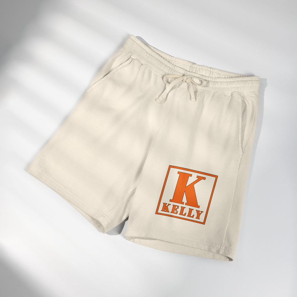 Personalized 'K Kelly' Fleece Sweat Shorts — Lightweight Garment-Dyed Lounge Shorts