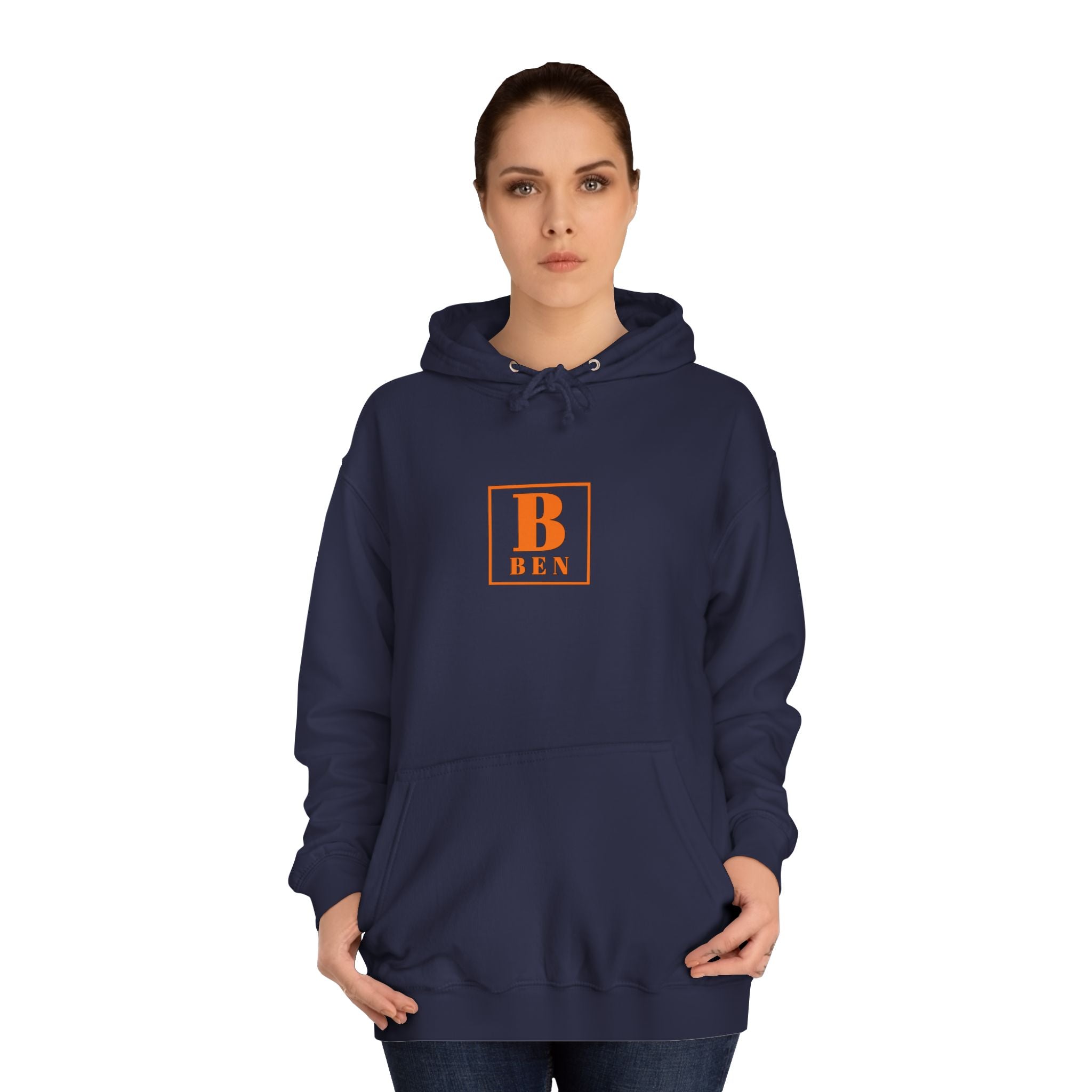 Initial Monogram Hoodie — Custom 'B BEN' College-Style Pullover