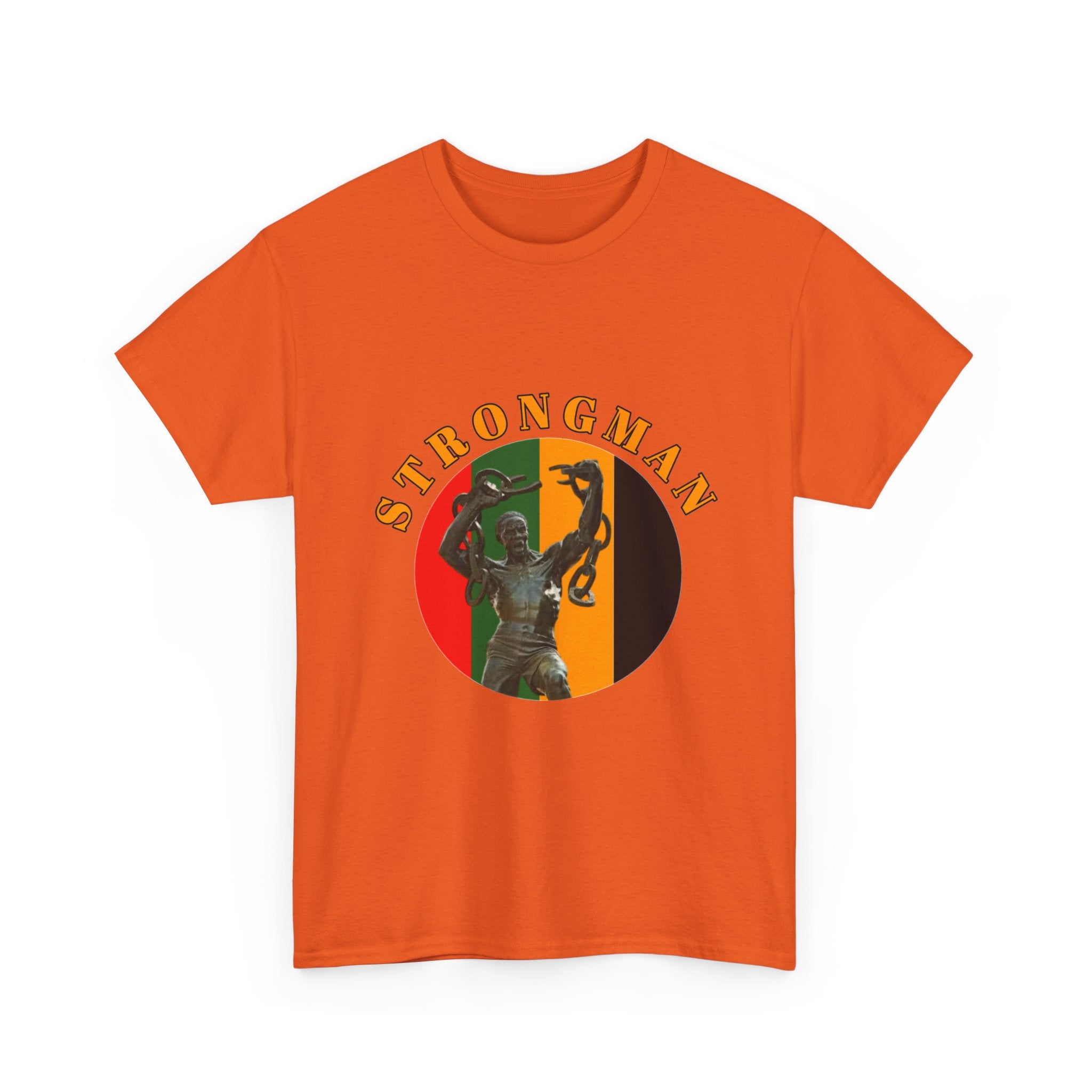 Strongman Vintage Statue Tee — Retro Weightlifting Graphic T-Shirt