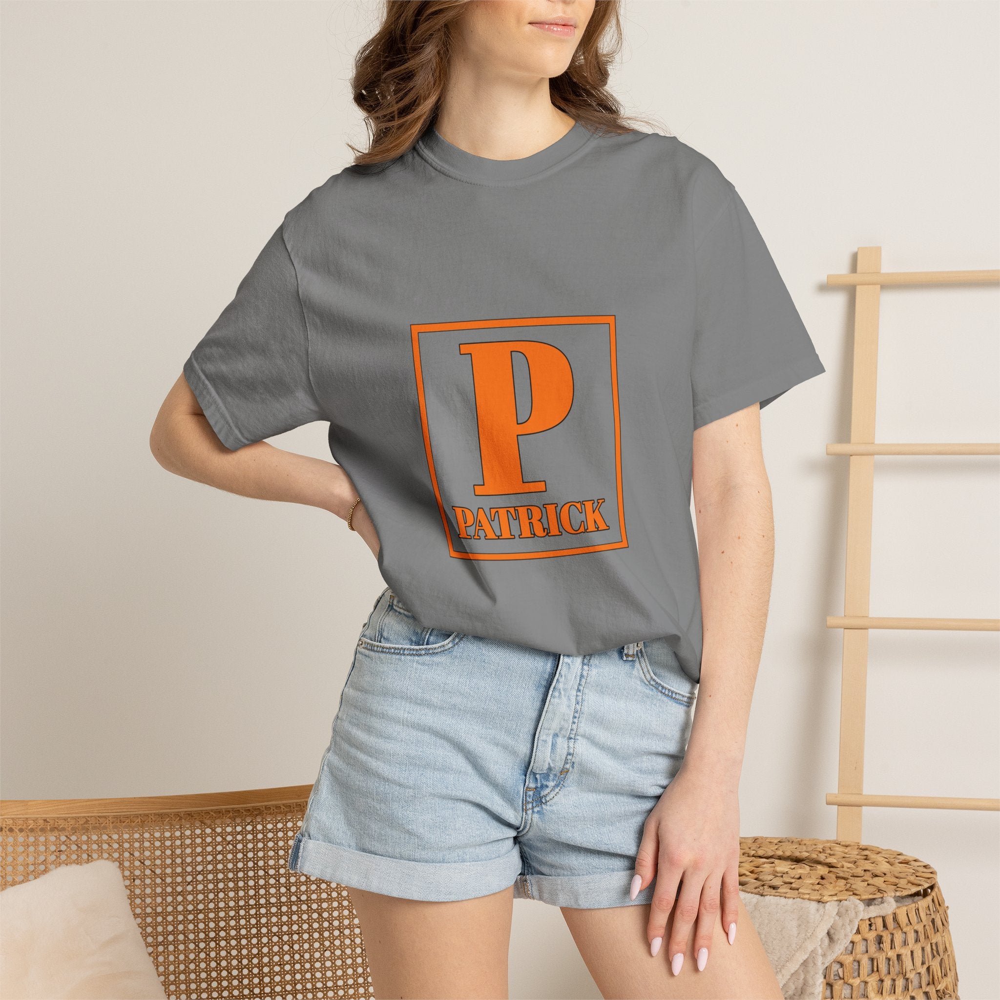Patrick Monogram Tee - Vintage Block P Initial T-Shirt