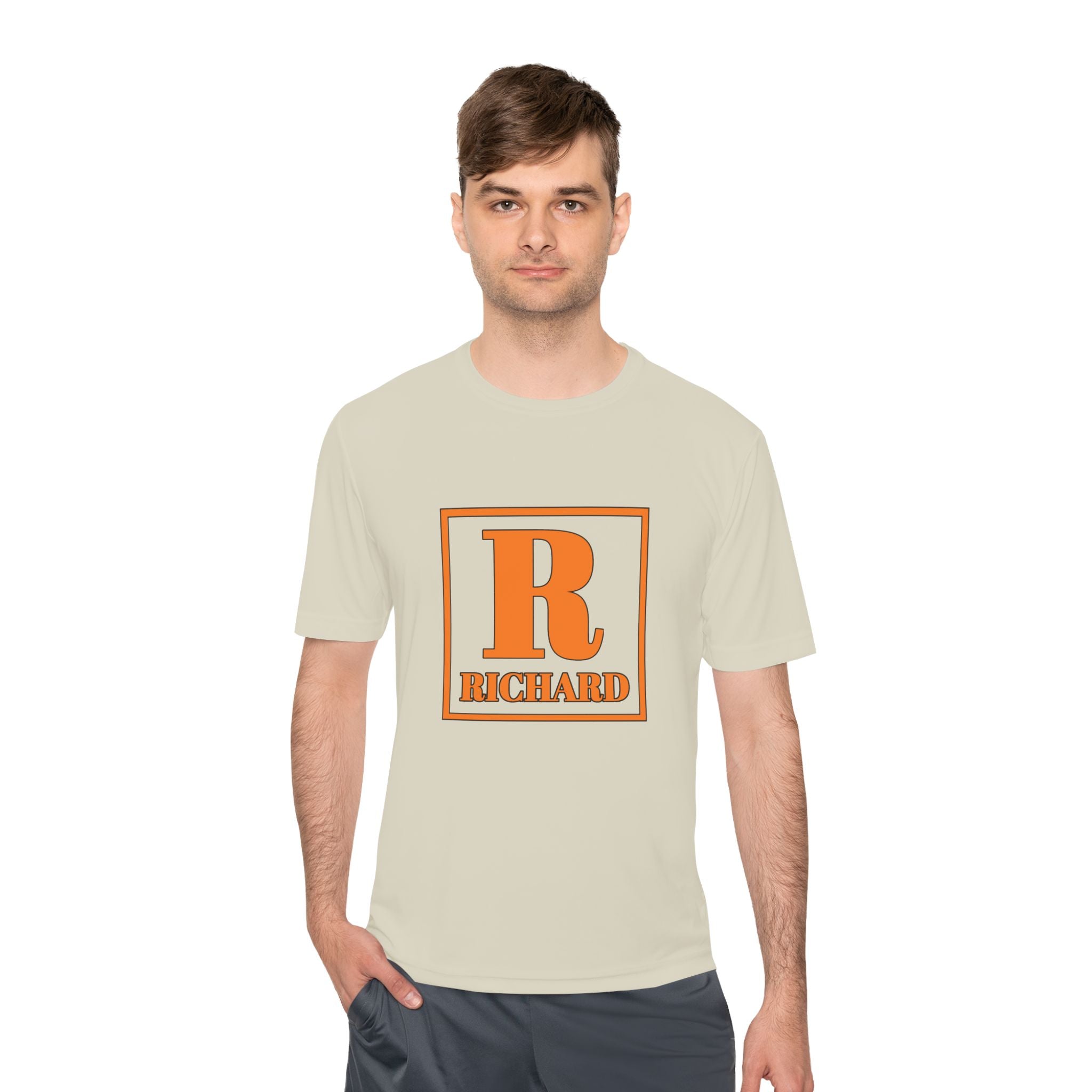 Personalized 'R Richard' Initial Tee — Retro Monogram Moisture-Wicking Shirt