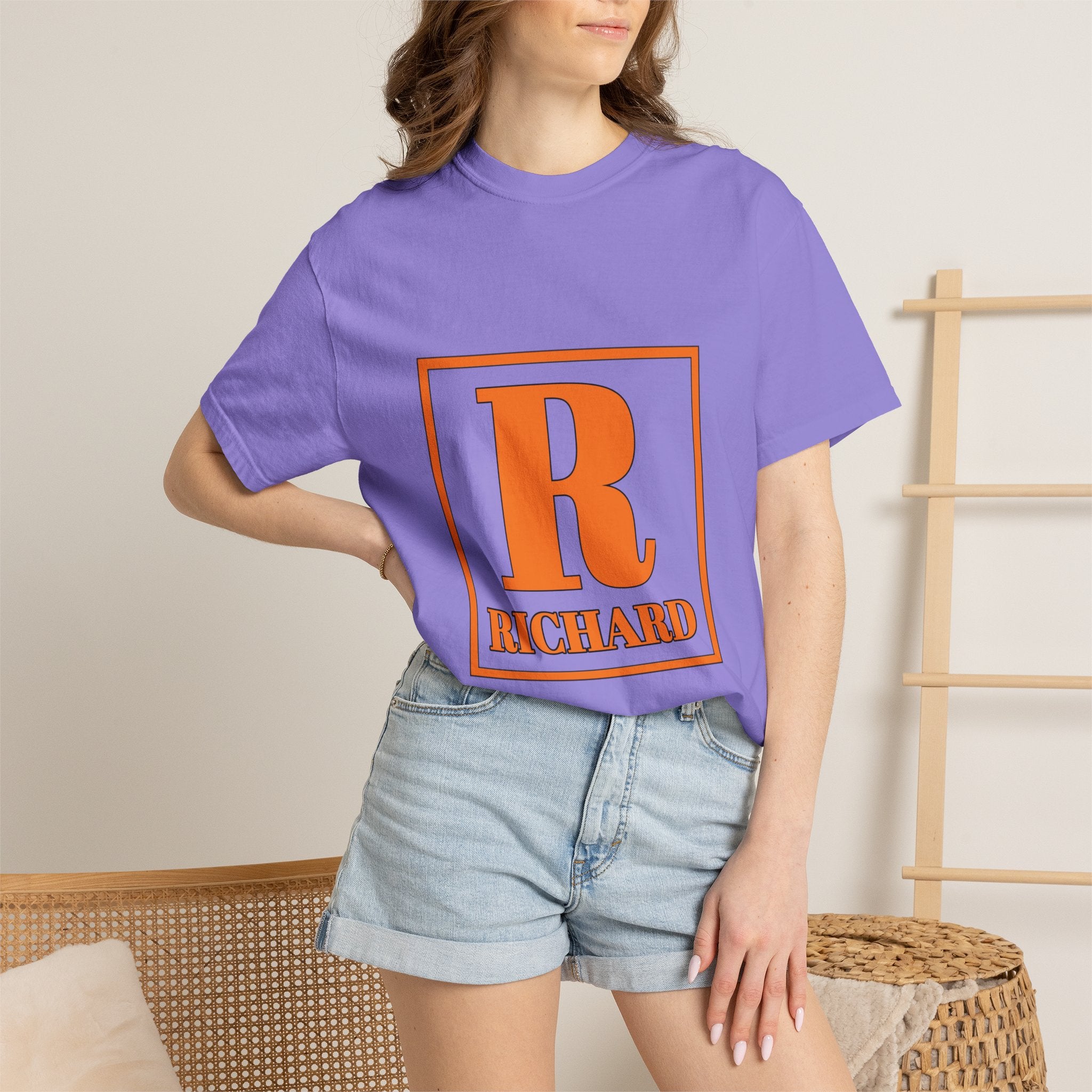Personalized 'R' Initial T-Shirt — Richard Monogram Tee