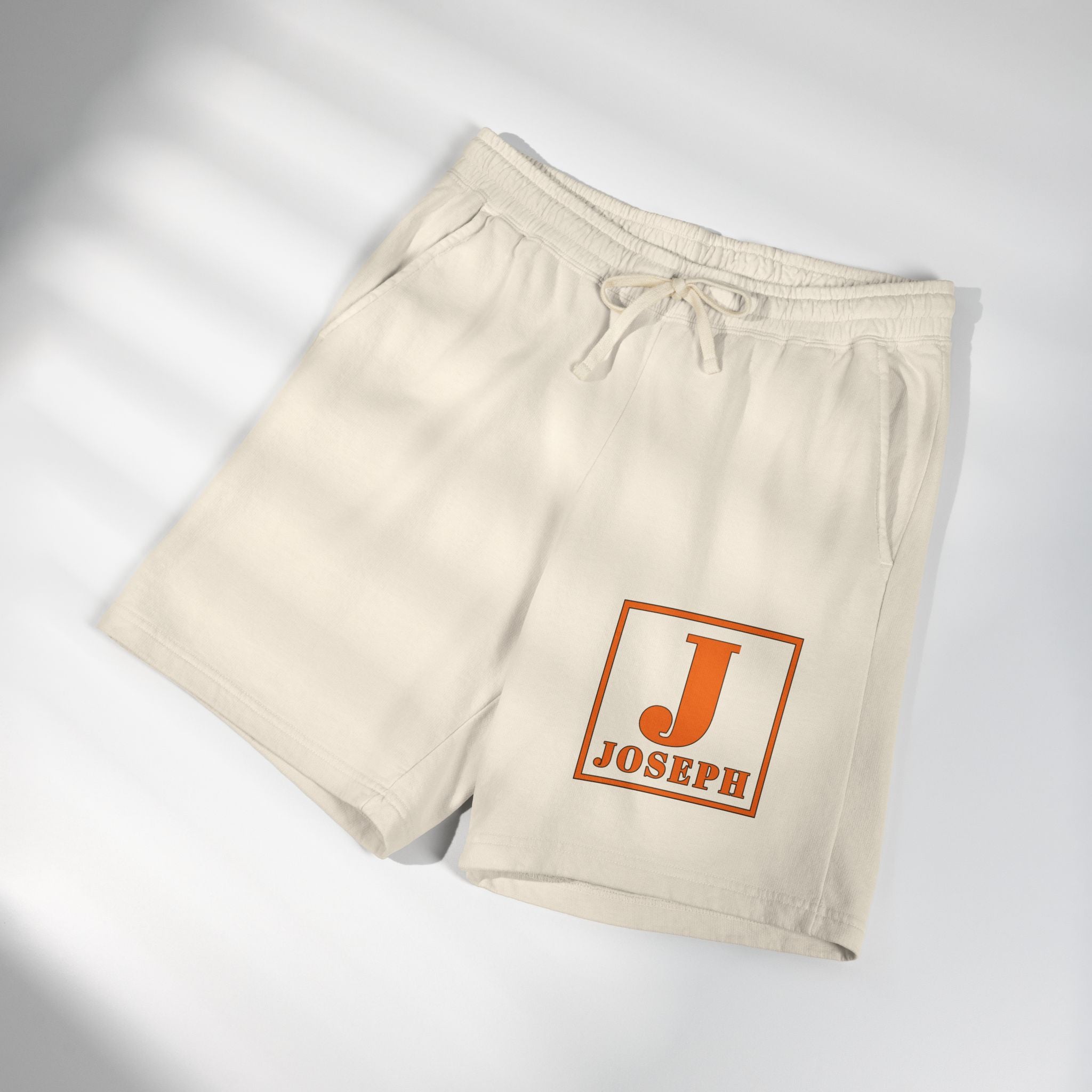 Personalized Initial 'J' Sweat Shorts — Custom Name Joseph Fleece