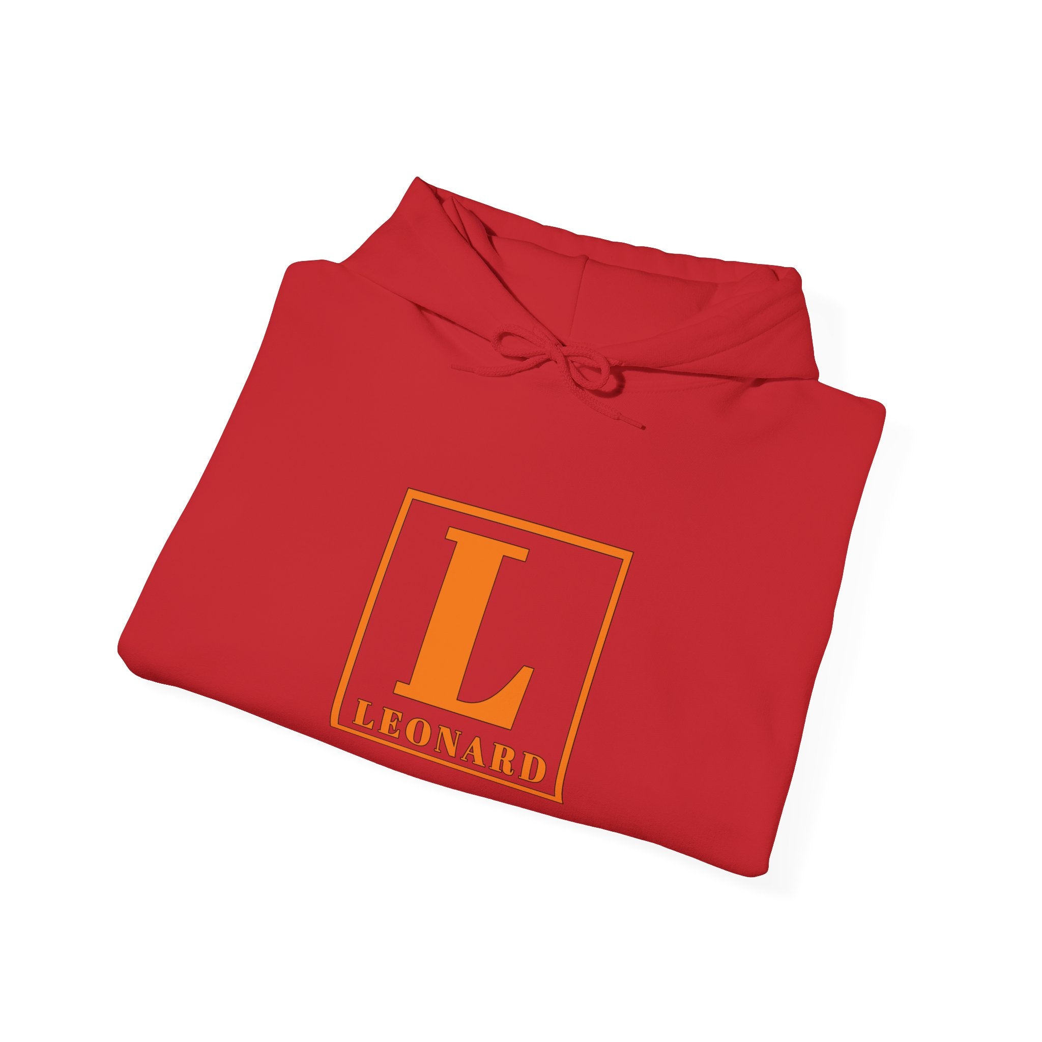 Monogram “L Leonard” Hoodie – Classic Orange Initial Sweatshirt