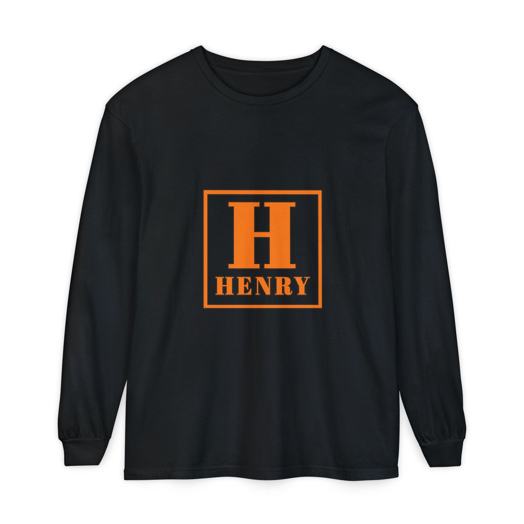 Henry Monogram Long Sleeve T‑Shirt — Personalized Block Initial Tee
