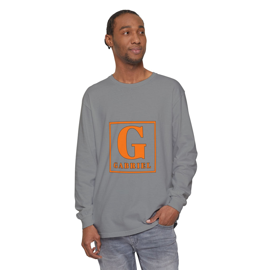 Personalized Initial Long Sleeve Tee — "G Gabriel" Monogram Shirt