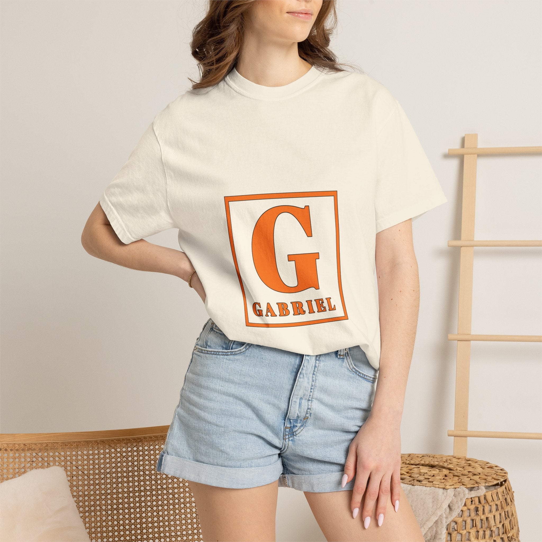 Personalized 'G' Name Monogram T-Shirt — Gabriel Initial Tee