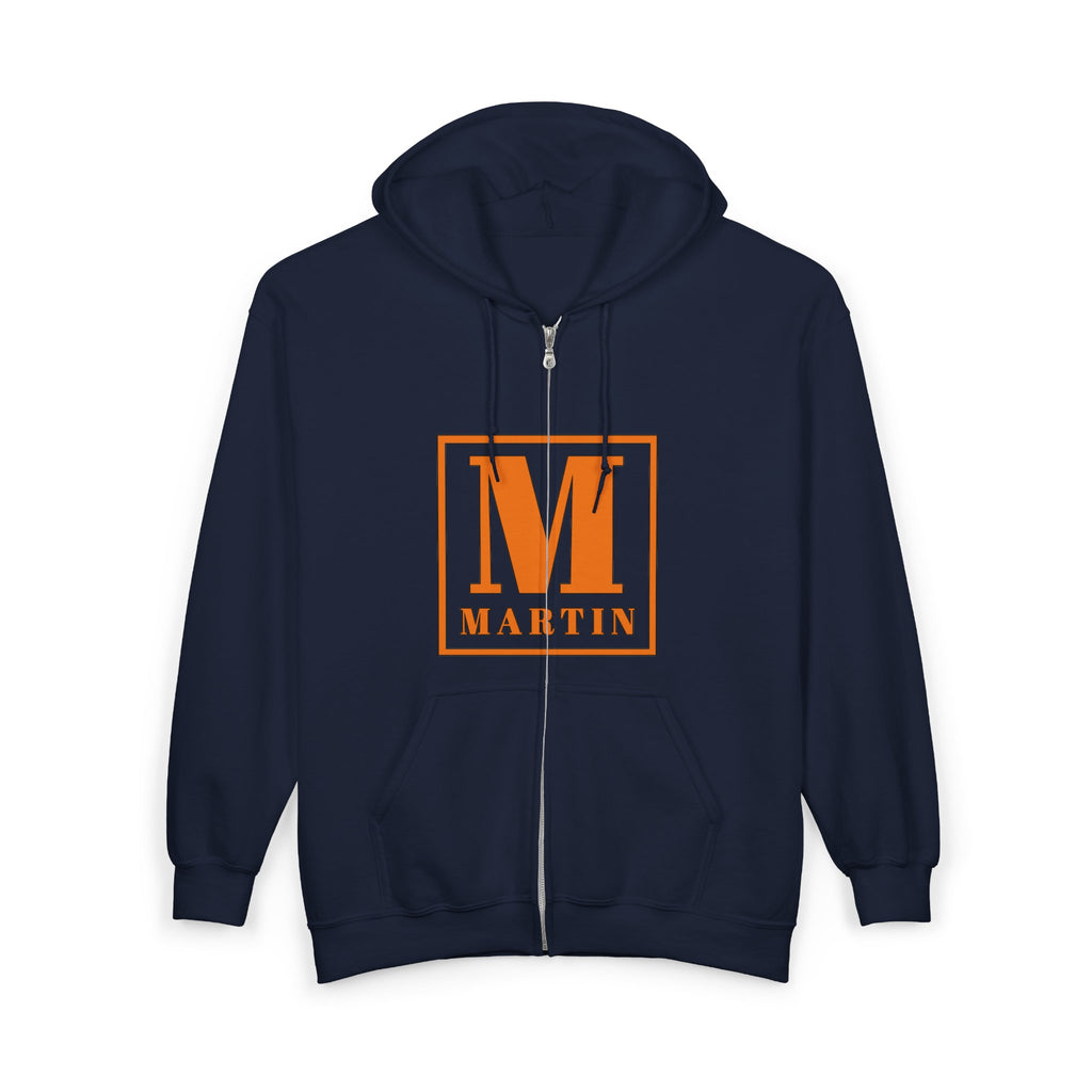 Martin Monogram Zip Hoodie — Personalized Initial M Full-Zip Sweatshirt
