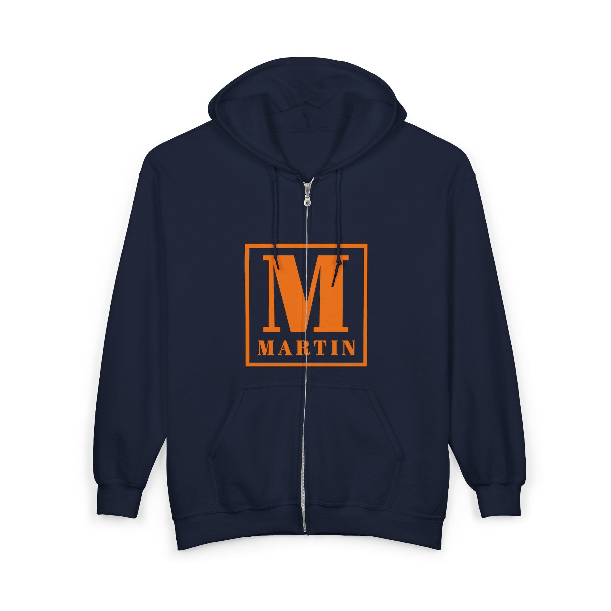 Martin Monogram Zip Hoodie — Personalized Initial M Full-Zip Sweatshirt