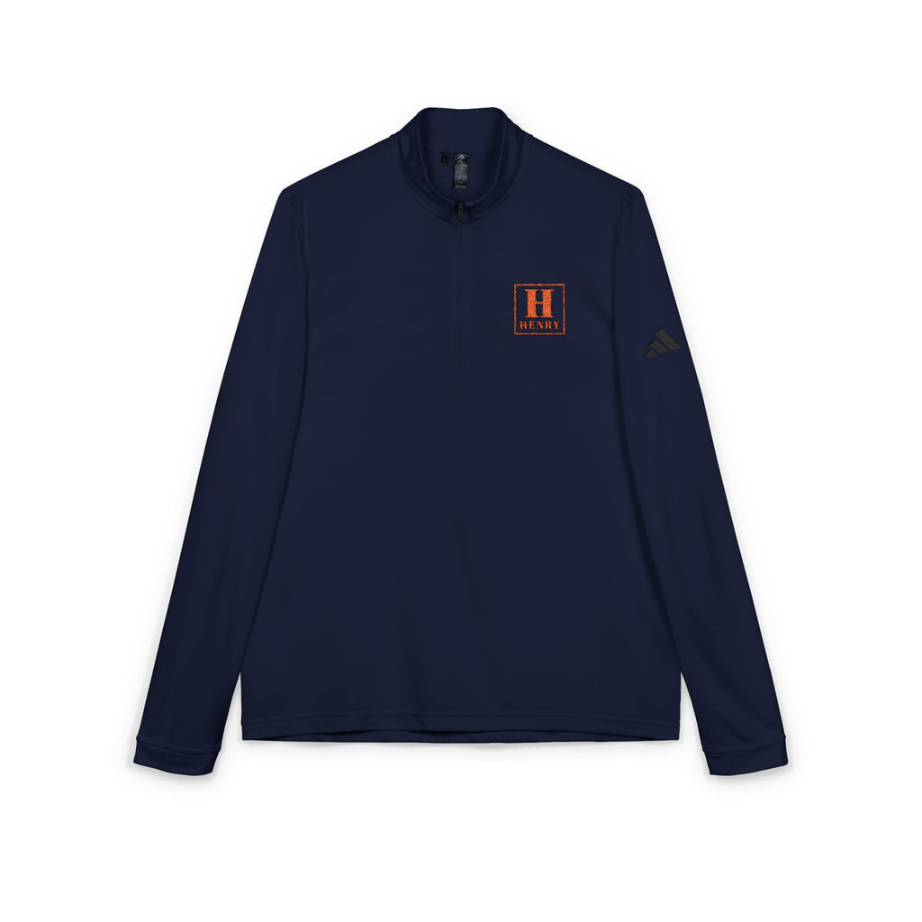 Embroidered Quarter-Zip Pullover — White Performance Adidas Pullover