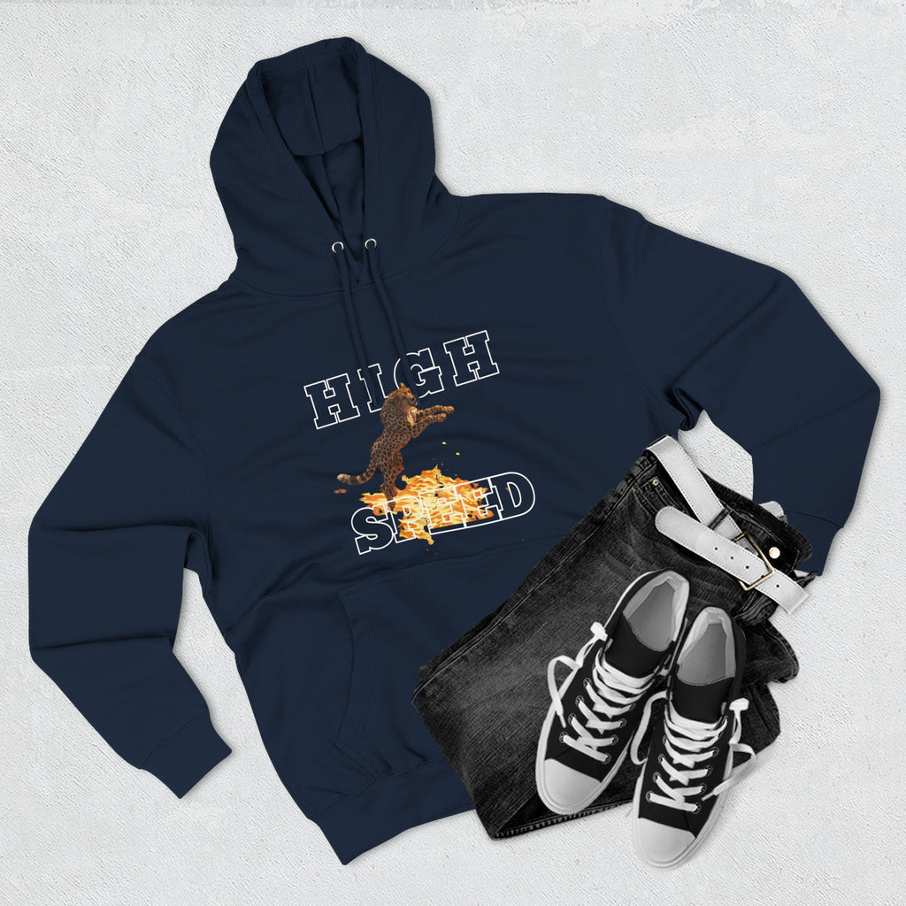 High Speed Hoodie — Flame Skateboard Graphic Fleece Hoodie