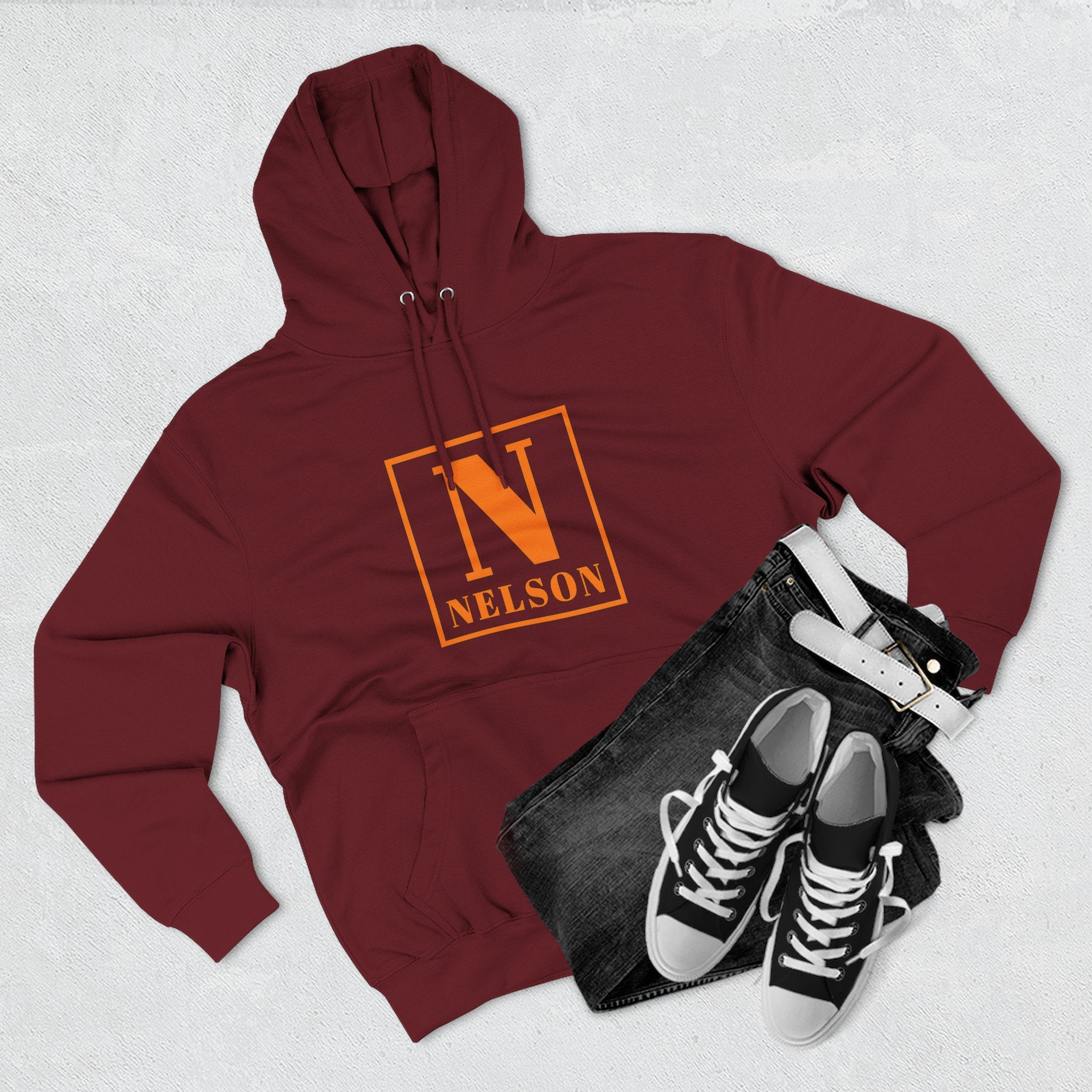 Three-Panel Fleece Hoodie