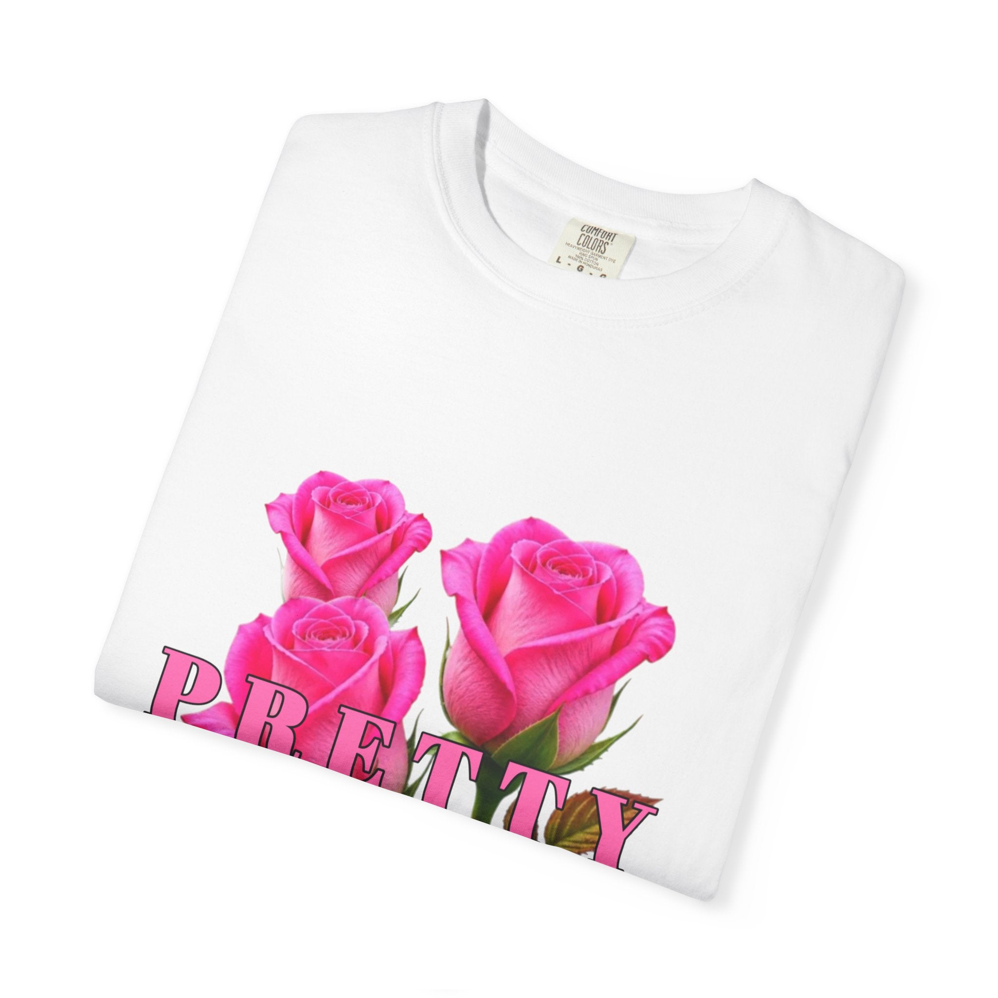 Pretty Lady T-Shirt — Pink Rose Graphic Tee