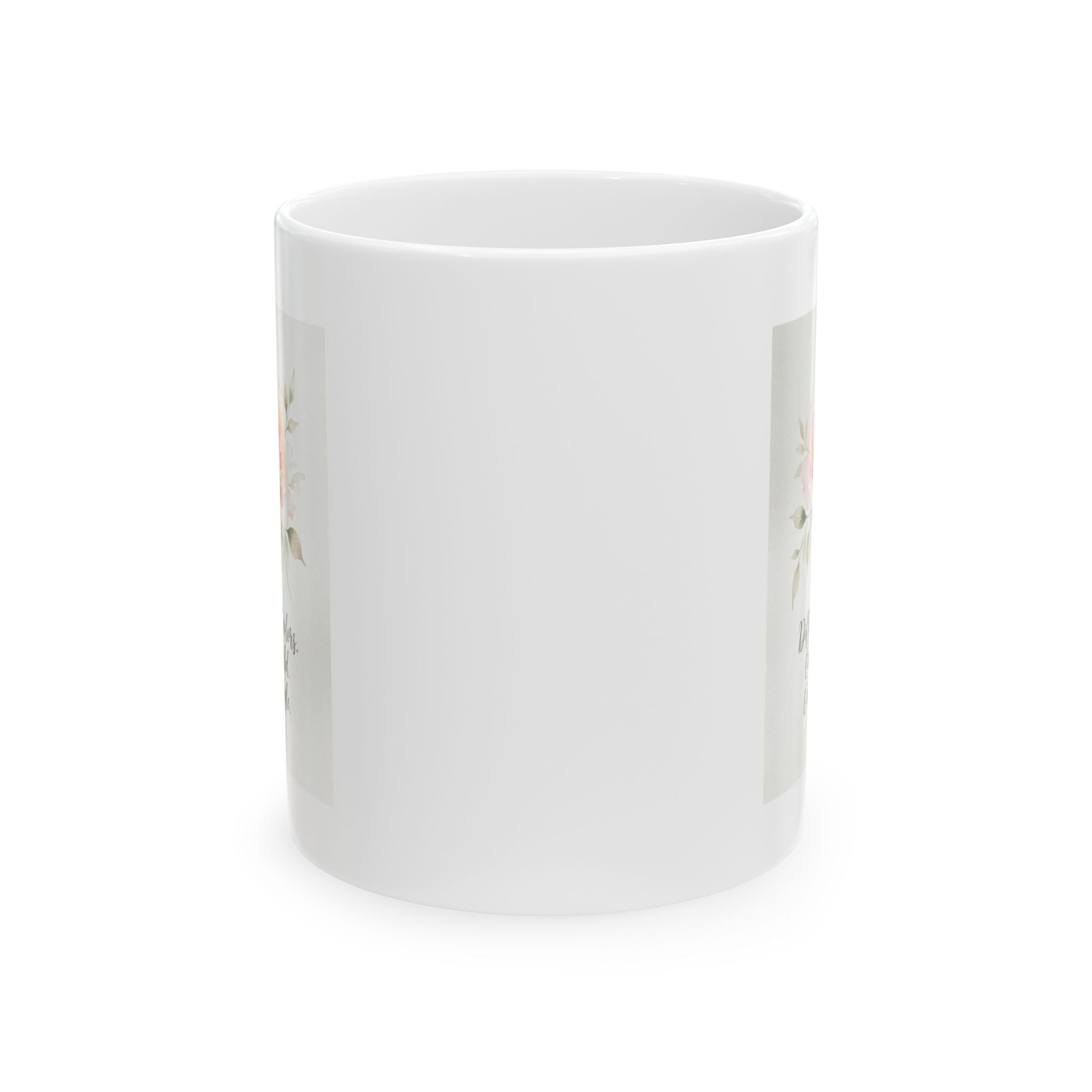 Floral Happy Day Mug — Ceramic Coffee Cup (11oz, 15oz)